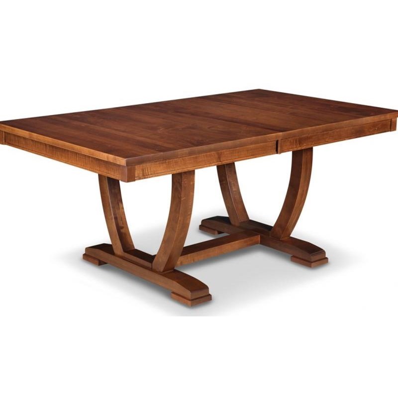 Handstone Florence 42x84" Trestle Dining Table with 3 Leaves Stoney