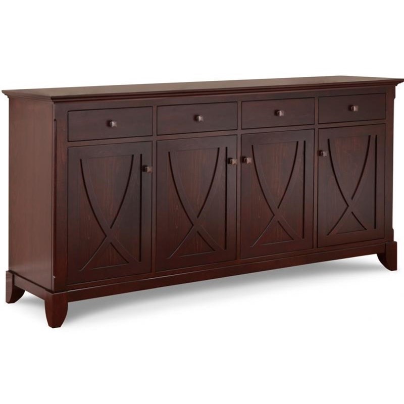 Handstone Florence 4 Door Sideboard With Adjustable Shelves Stoney