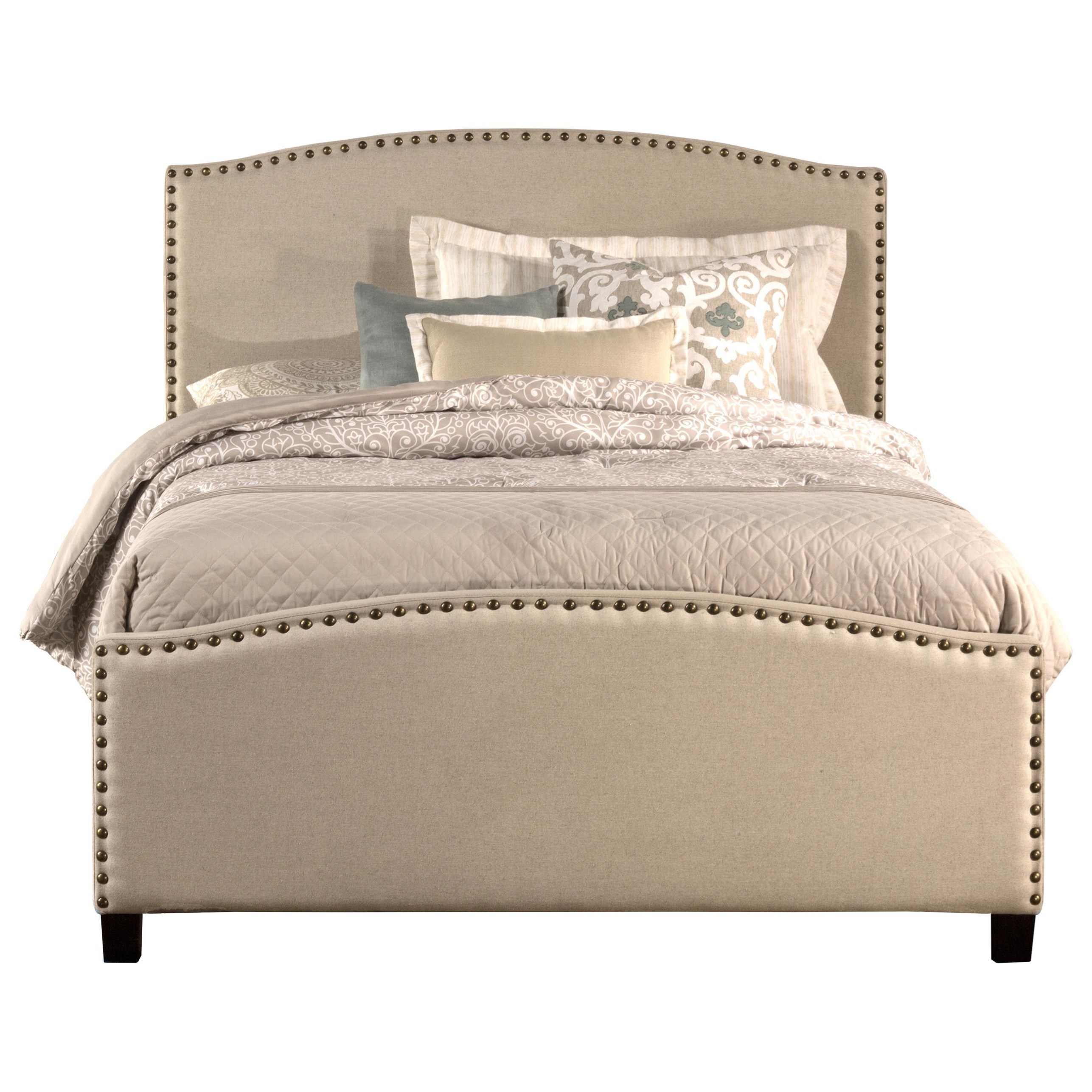 Hillsdale Kerstein Queen Bed Set with Rails Included and Nailhead Trim