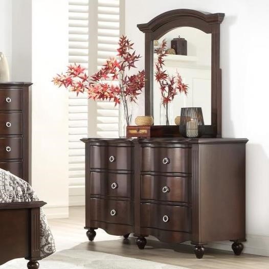 Dresser and Mirror Set