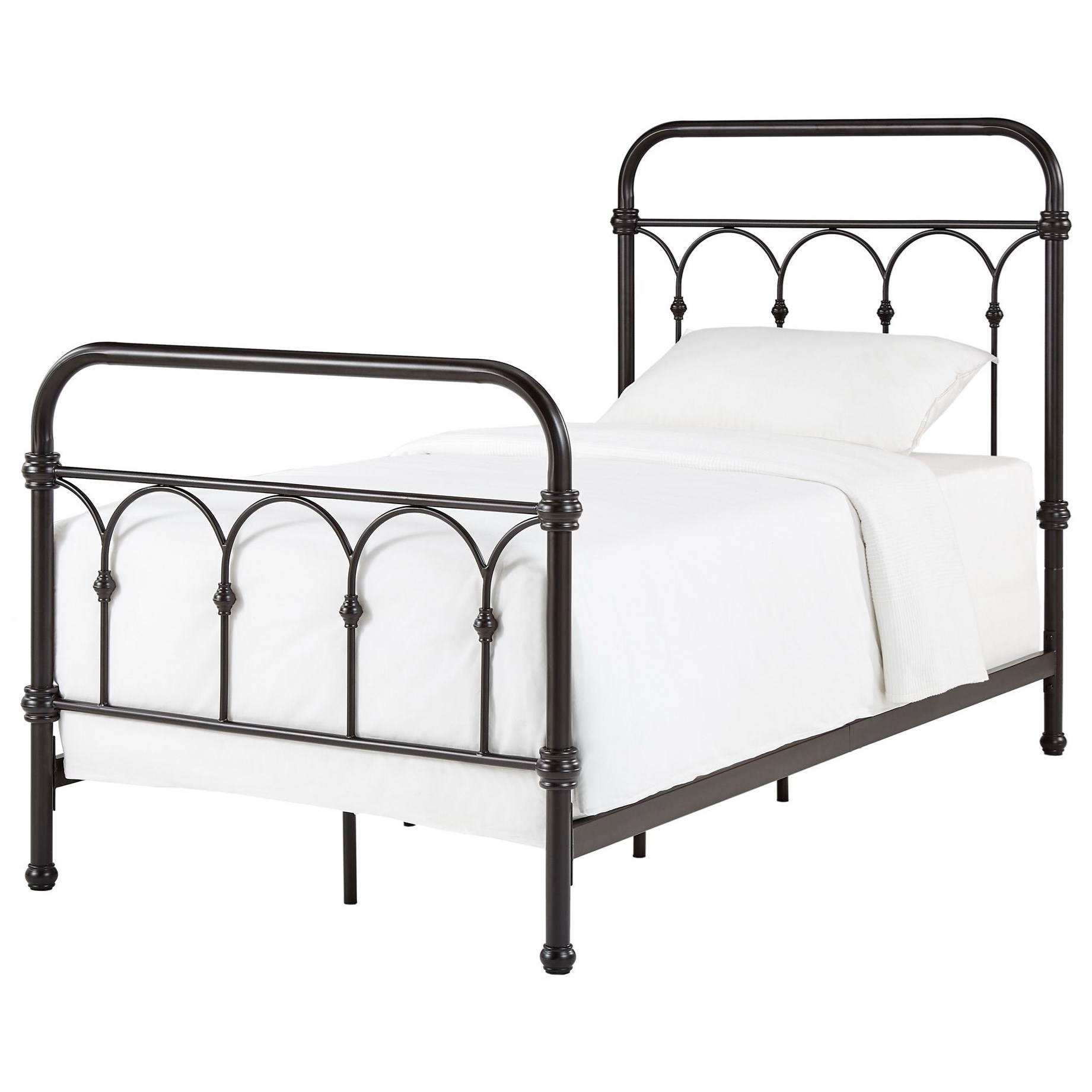 Homelegance E308 Metal Twin Bed A1 Furniture & Mattress Panel Beds