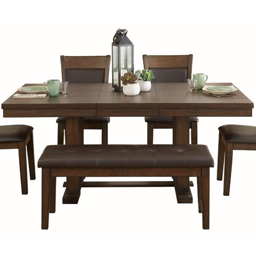 Homelegance Wieland Transitional Dining Table with Leaf Darvin