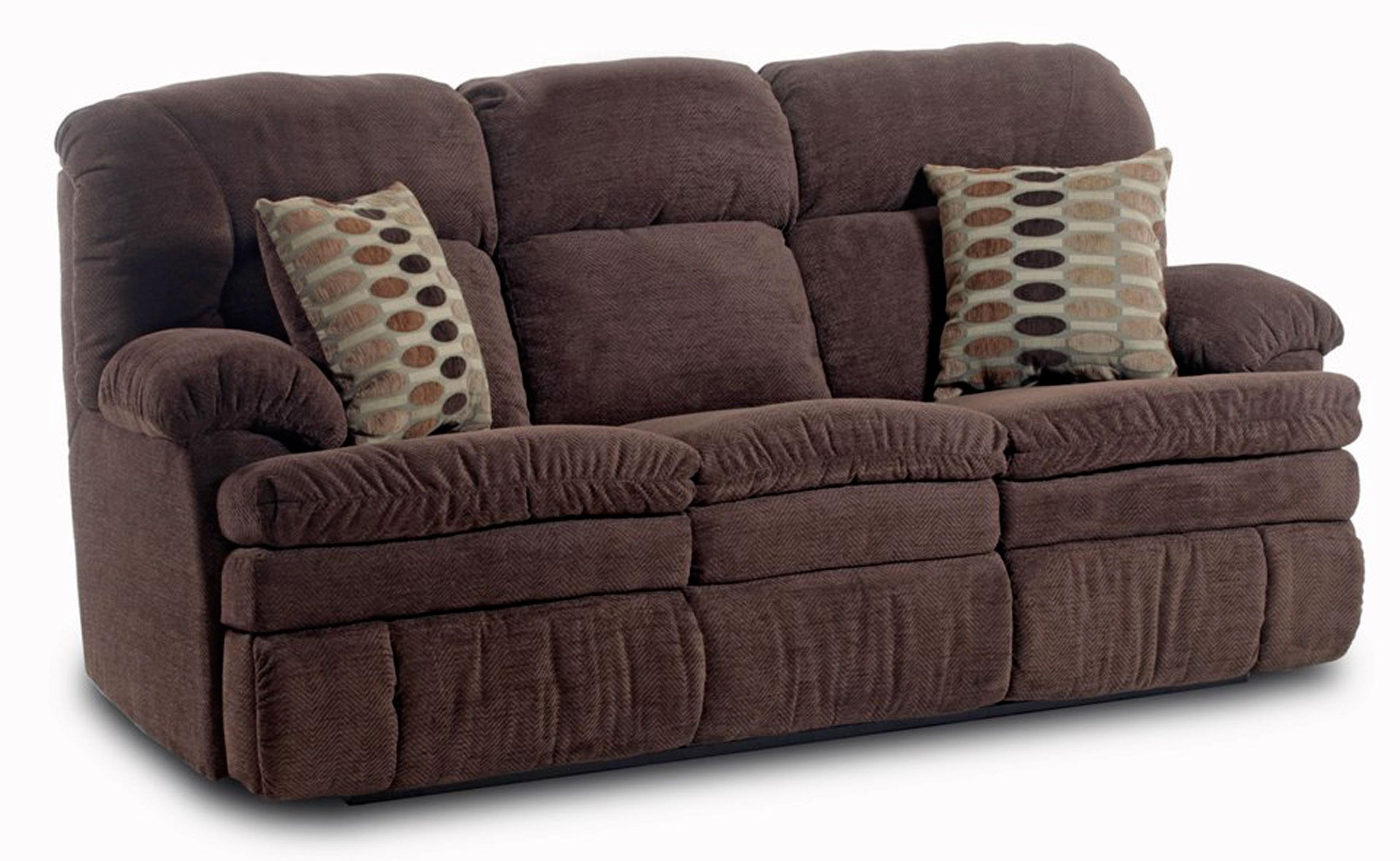 HomeStretch 103 Casual Double Reclining Sofa with 2 Accent Pillows