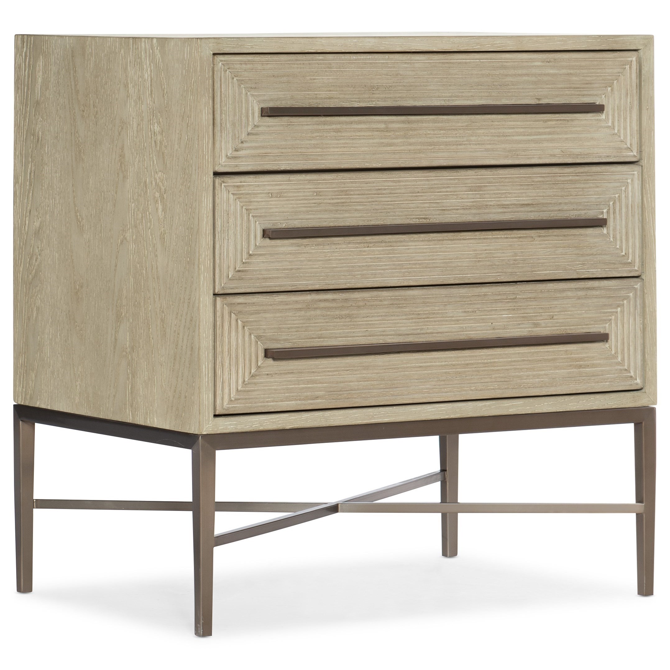 Hooker Furniture Cascade Contemporary Nightstand with USB Port Mueller Furniture Nightstands
