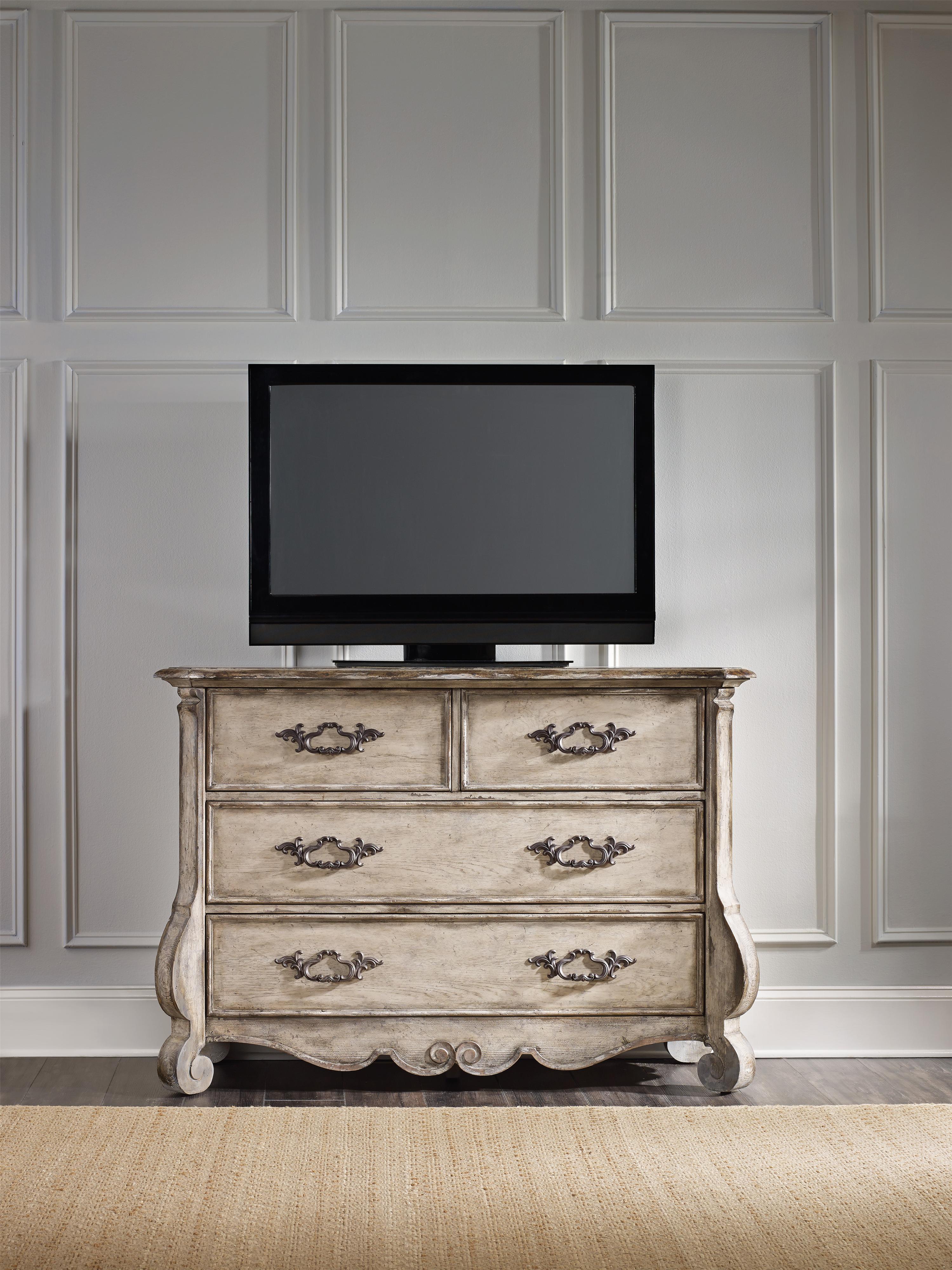 Hooker Furniture Chatelet Media Chest with 4 Drawers Adcock Furniture
