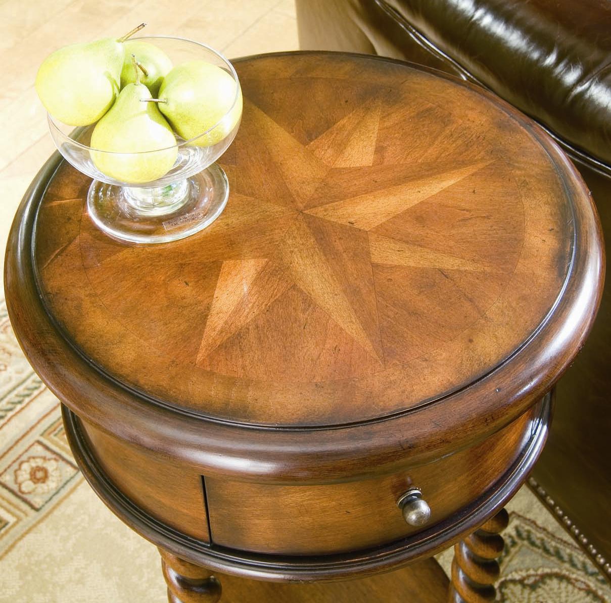 Hooker Furniture Seven Seas 14" Inlay Top Round Accent