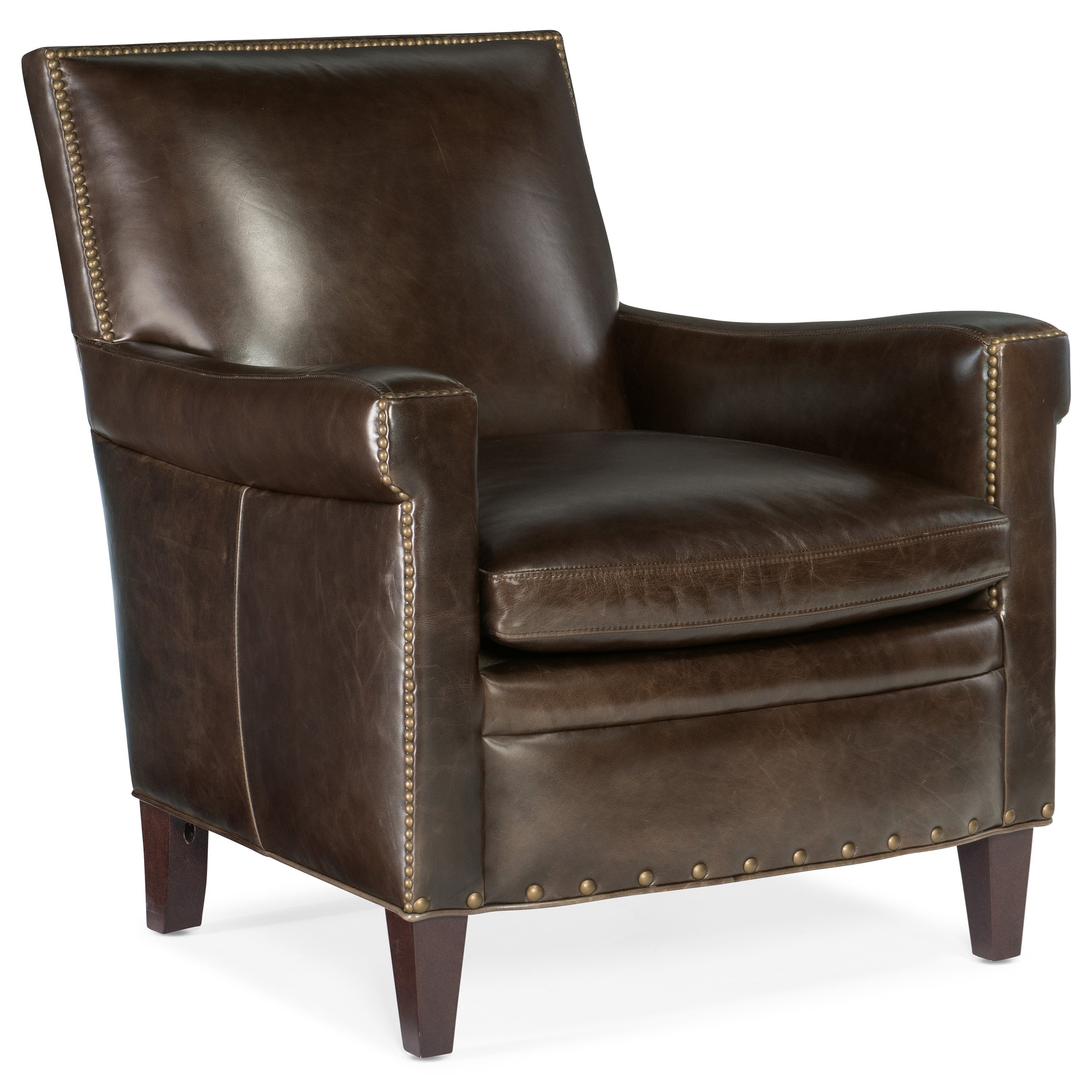 Hamilton Home Jilian Leather Club Chair with Nailhead Trim Sprintz