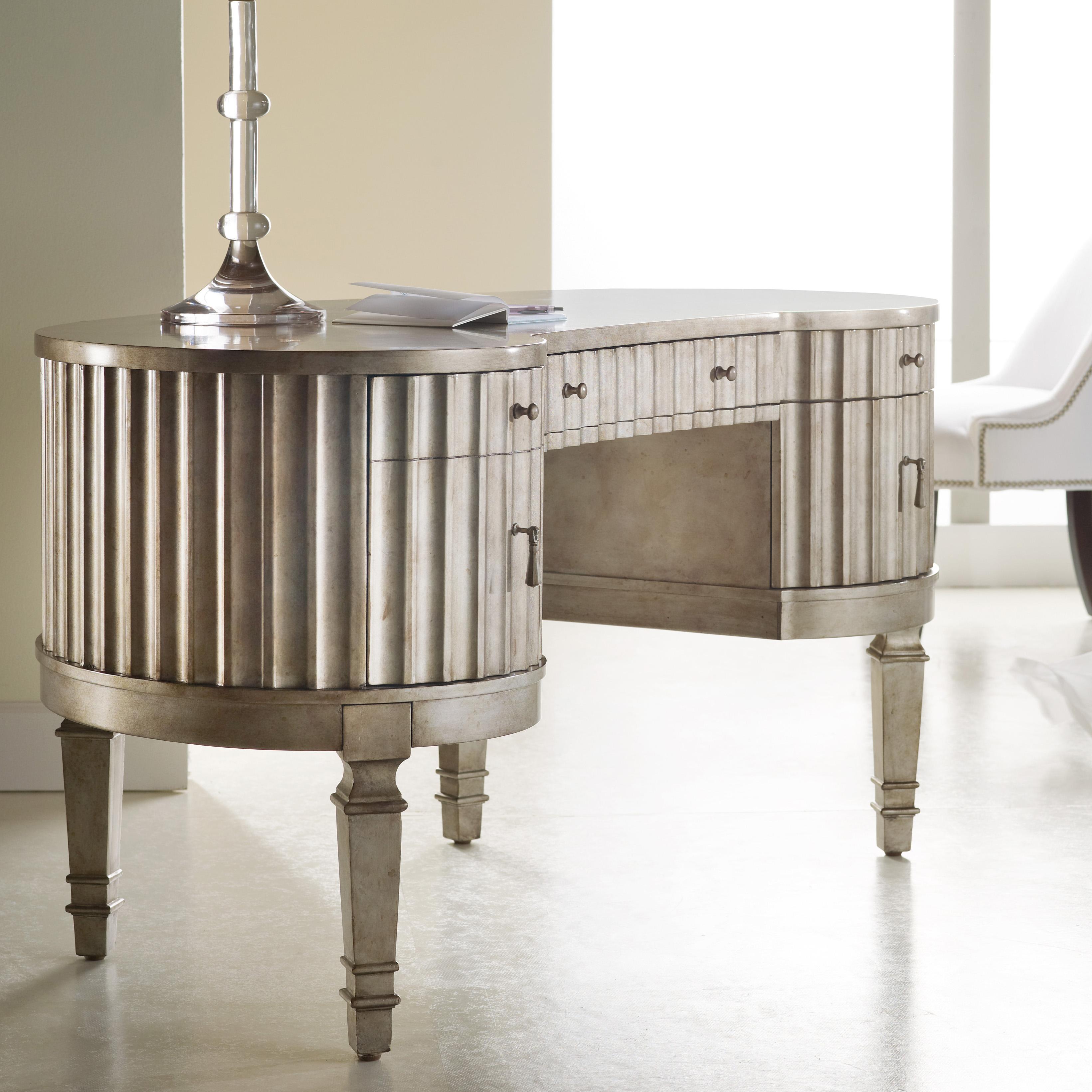 Hamilton Home Mélange Fluted Kidney Desk of 5 Drawers Sprintz