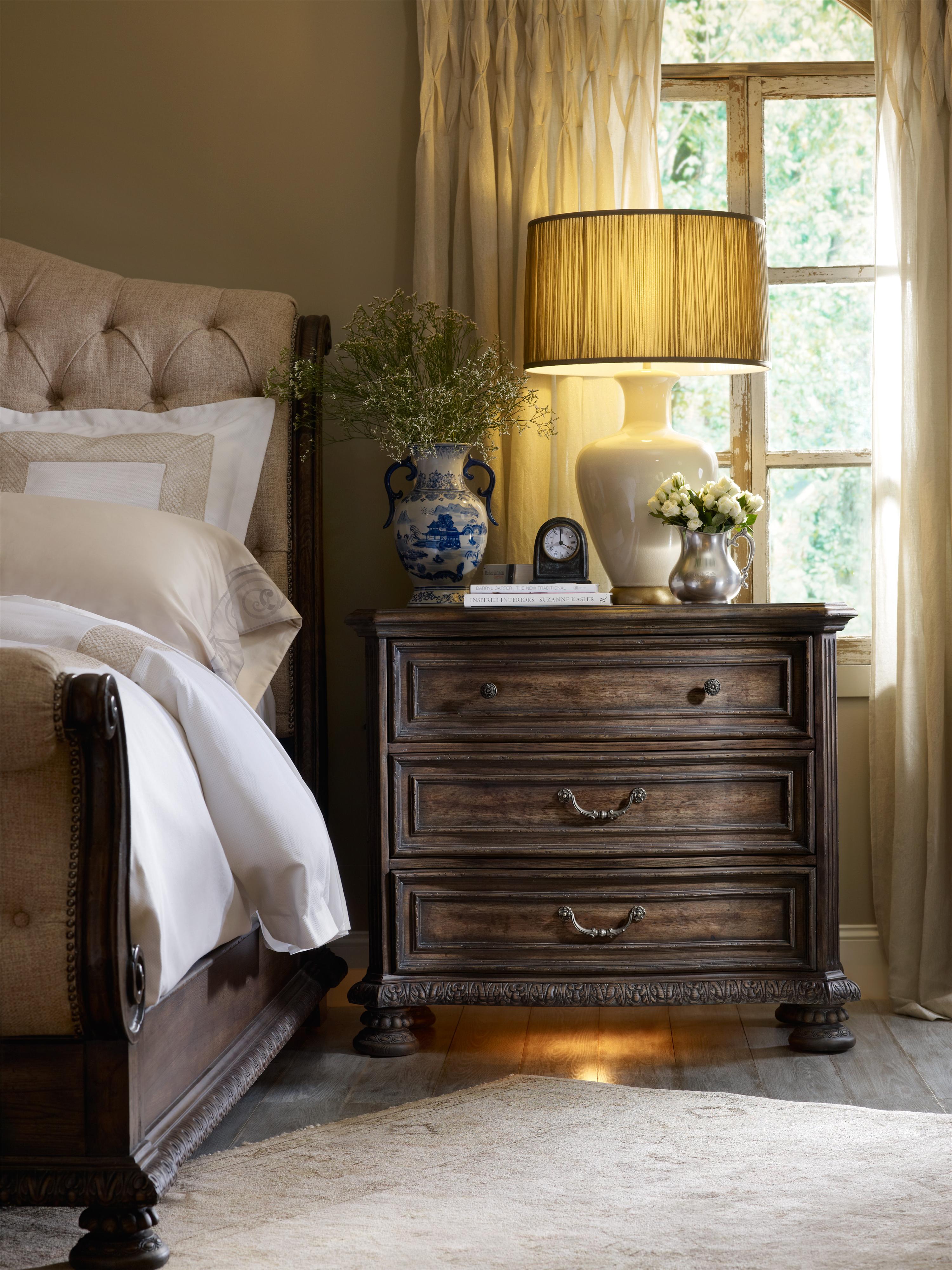 Hooker Furniture Rhapsody California King Size Tufted Sleigh Bed with