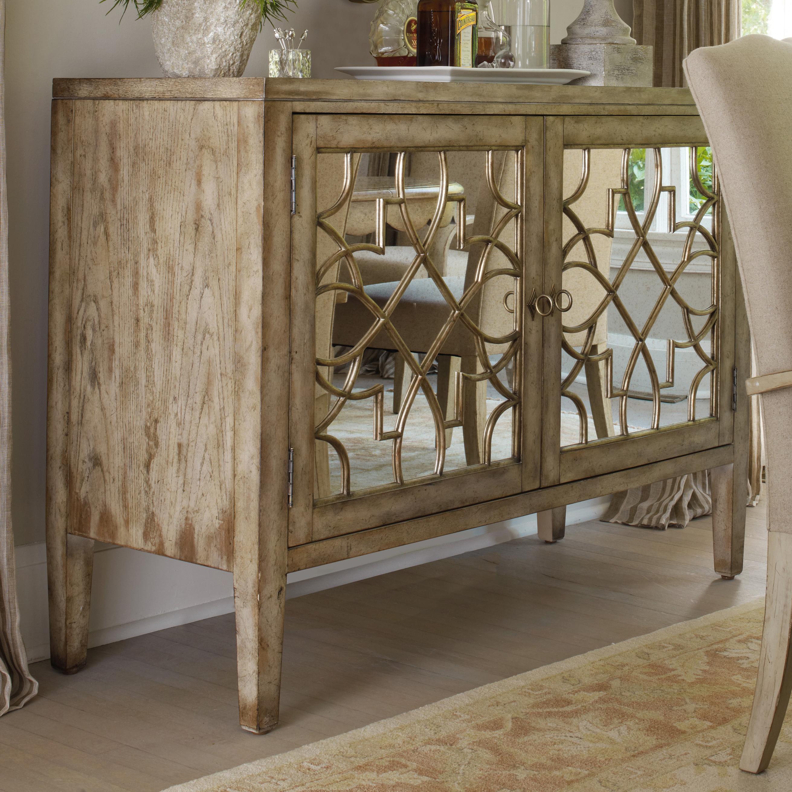 Hooker Furniture Sanctuary Two Door Mirrored Console Stoney Creek