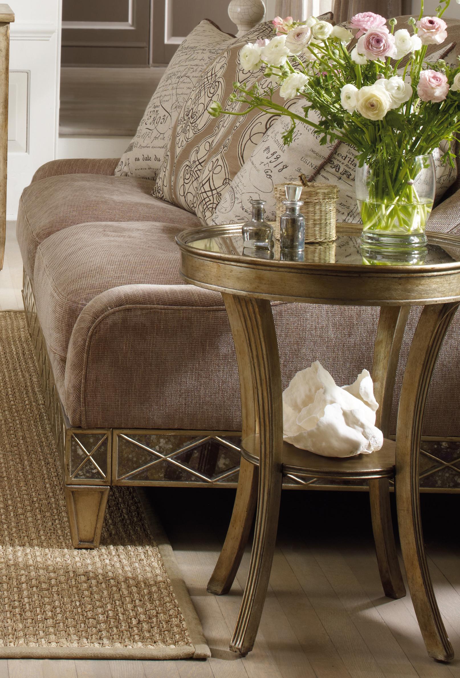 Hooker Furniture Sanctuary 301450001 Round Mirrored Accent Table