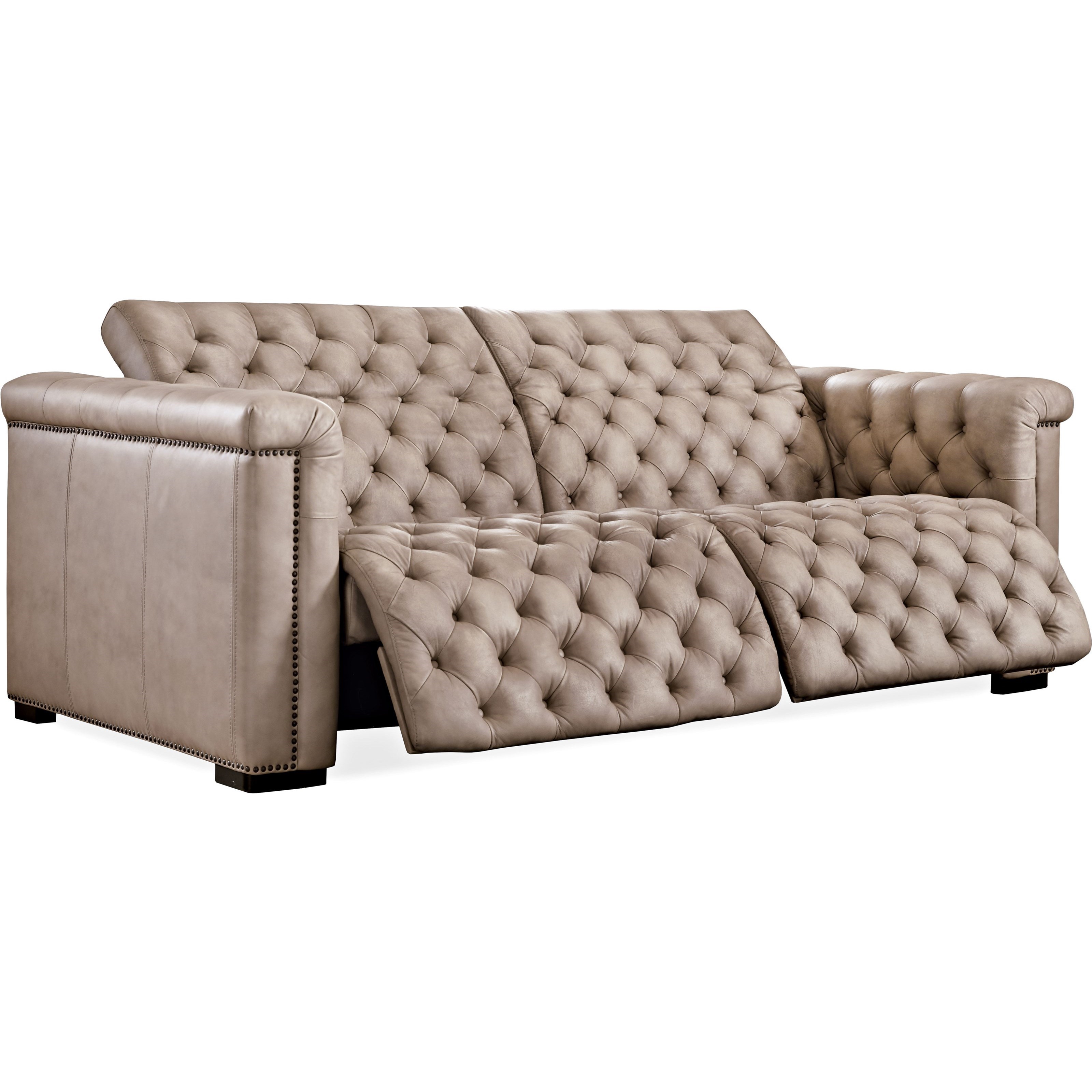 Hooker Furniture Savion Power Leather Motion Sofa with Power Headrest Howell Furniture