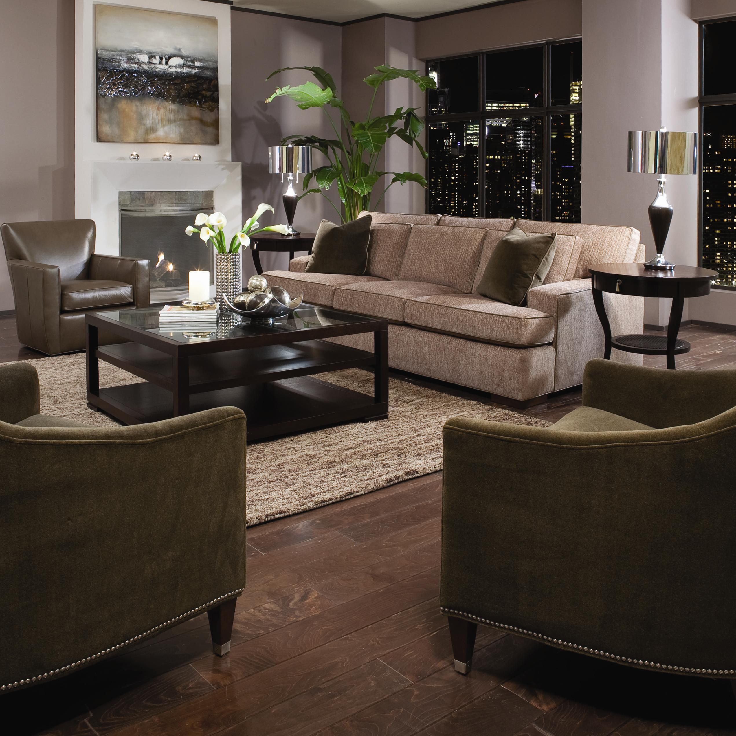 Huntington House 7117 Sofa with Exposed Wood Feet Find Your Furniture