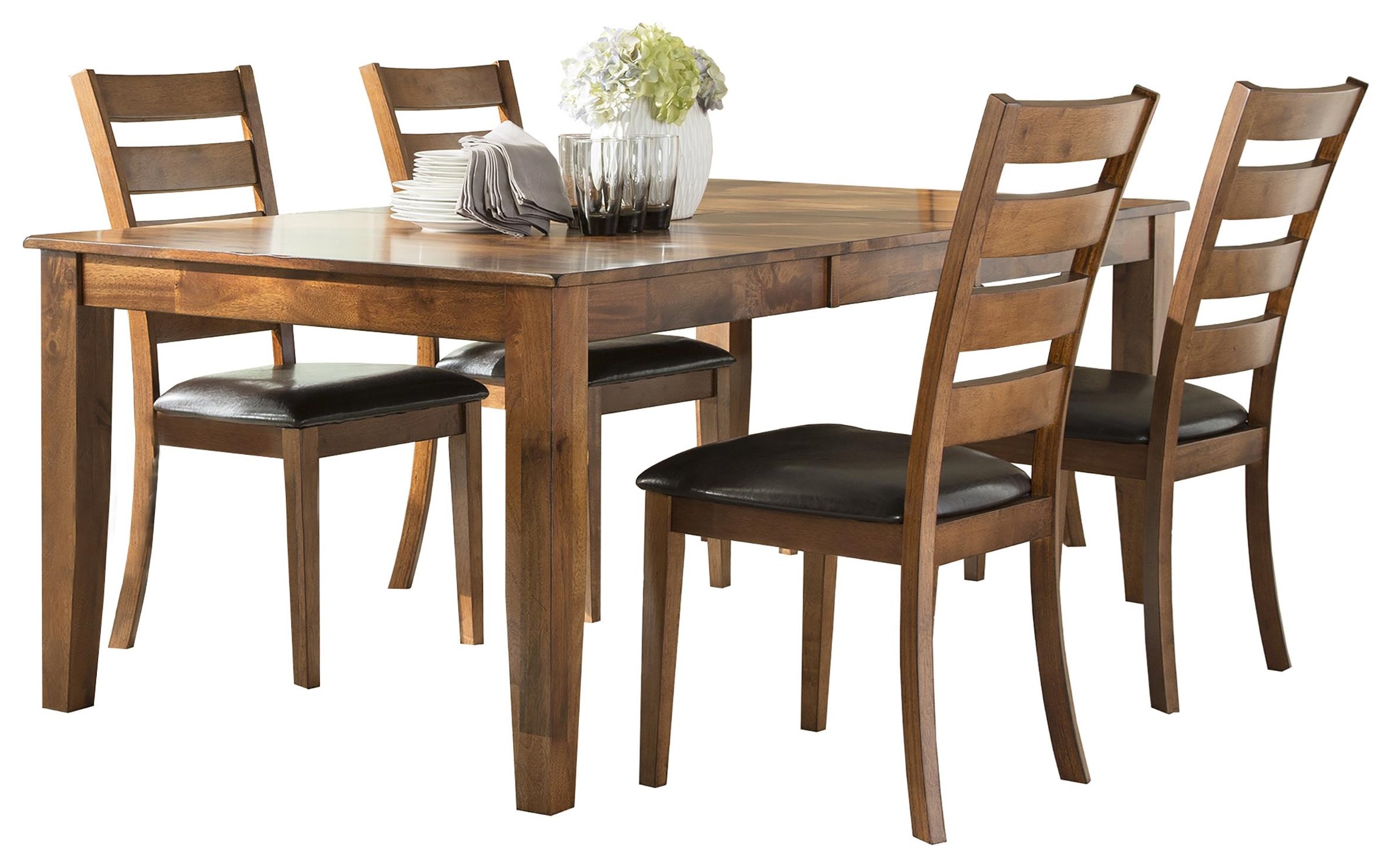 13215 3P2132159 5 Piece Mango Wood Dining Room Set Sadler's Home