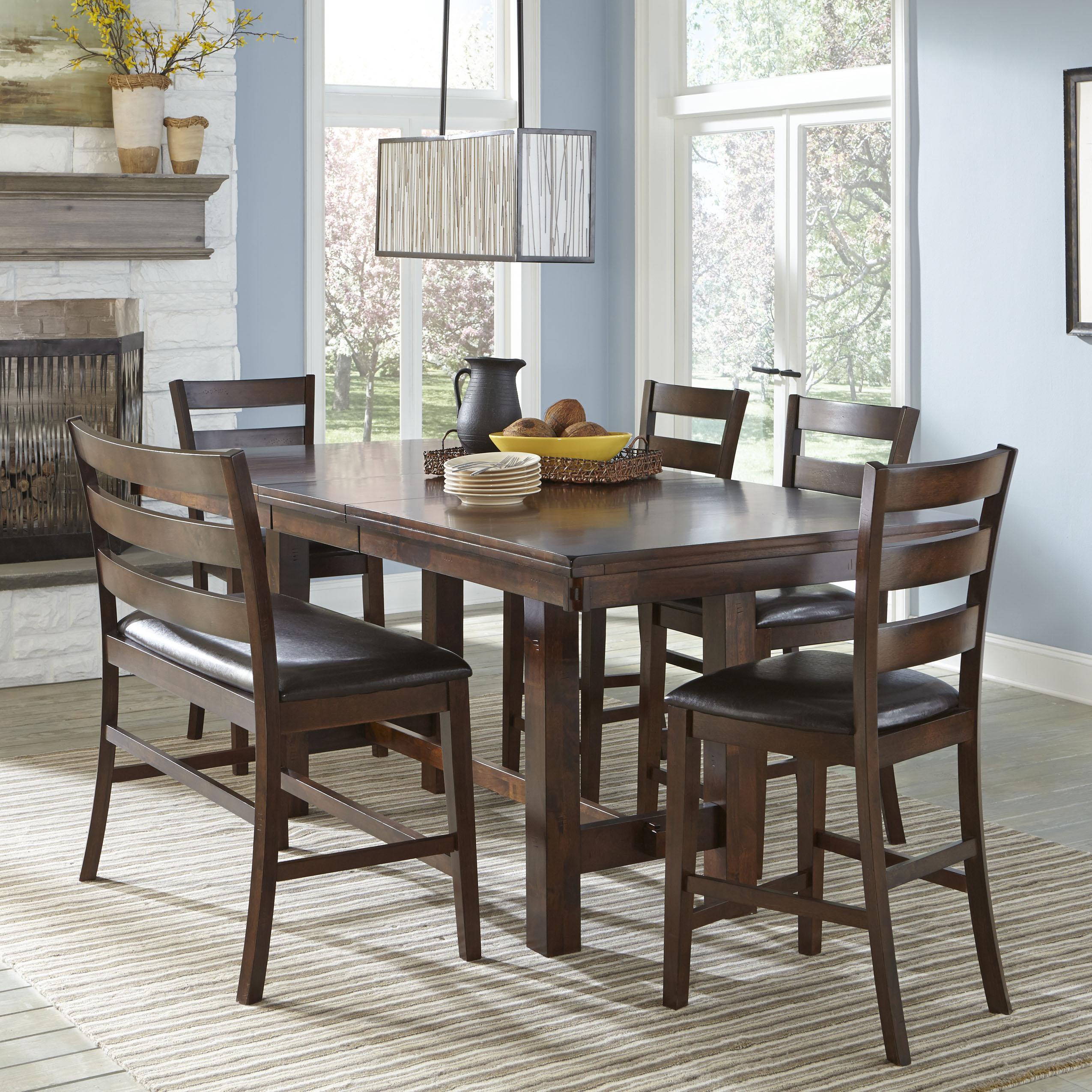 Intercon Kona Counter Height Dining Set with Bench Rife's Home