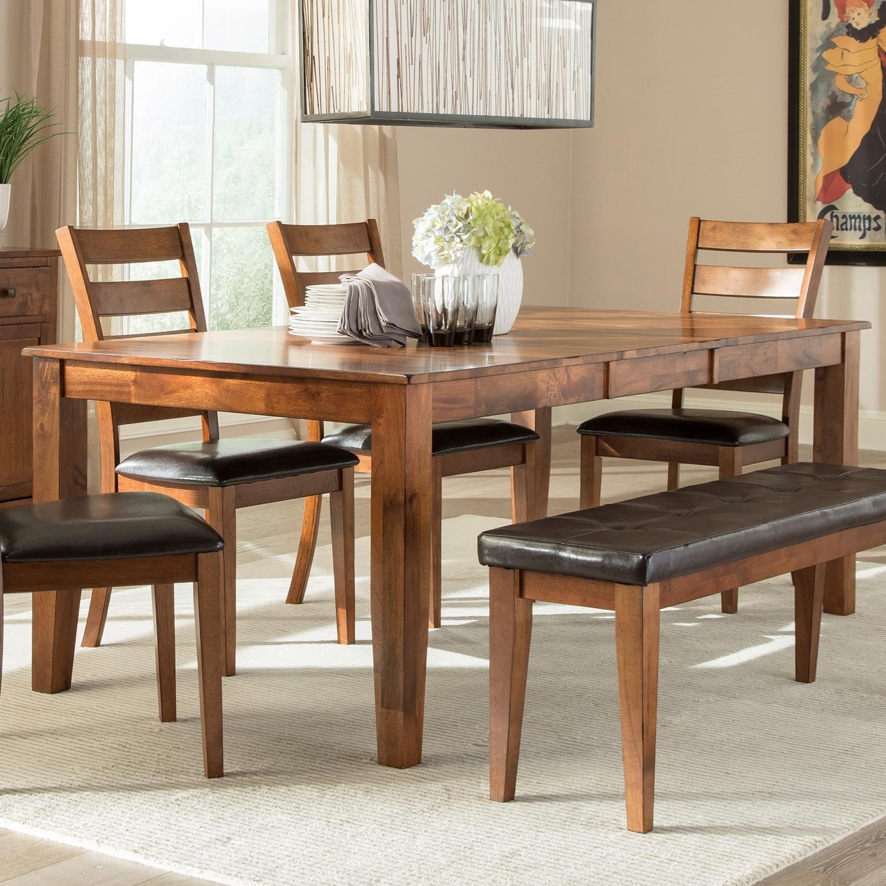 Intercon Kona Solid Mango Wood Dining Table with Butterfly Leaf