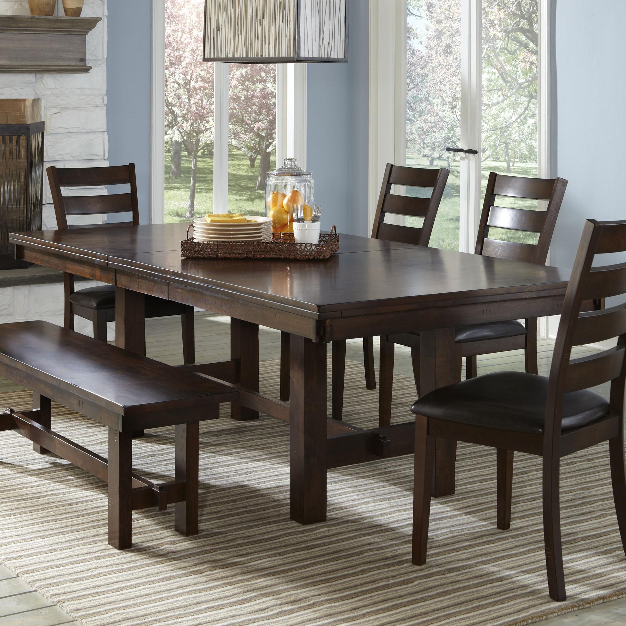 Intercon Kona Trestle Dining Table with Leaf Wayside