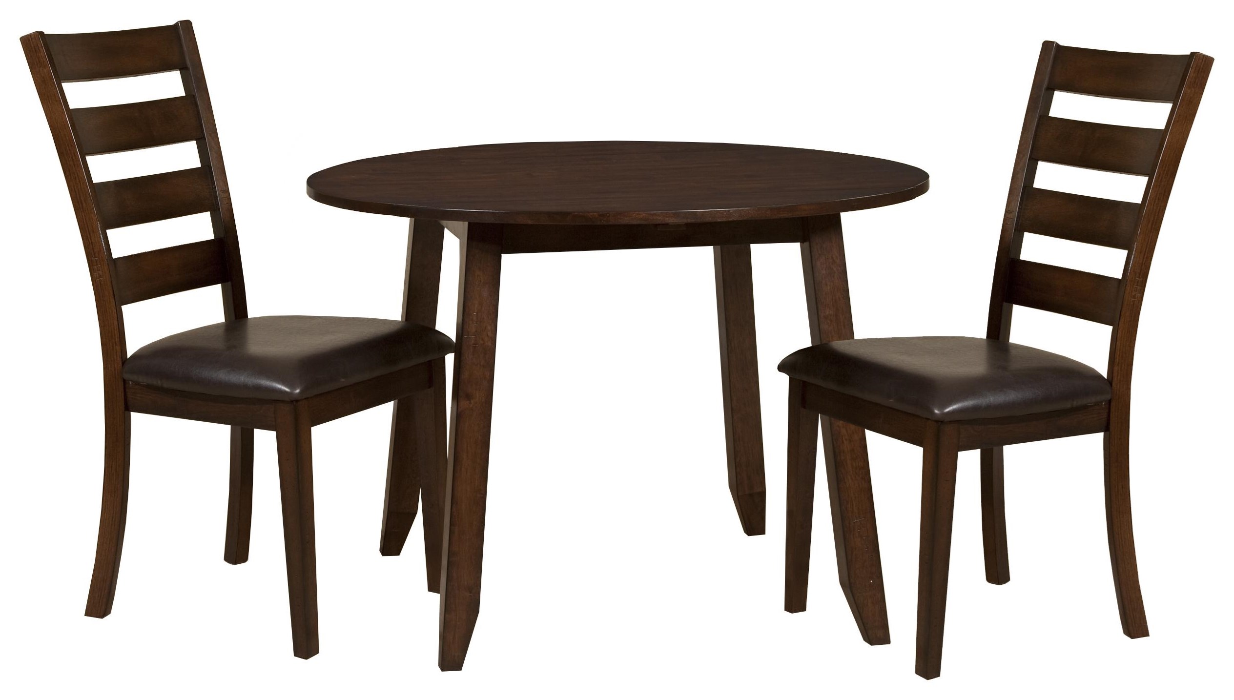 3P3308482 3 Piece Drop Leaf Dining Table and Ladder Back Side Chair