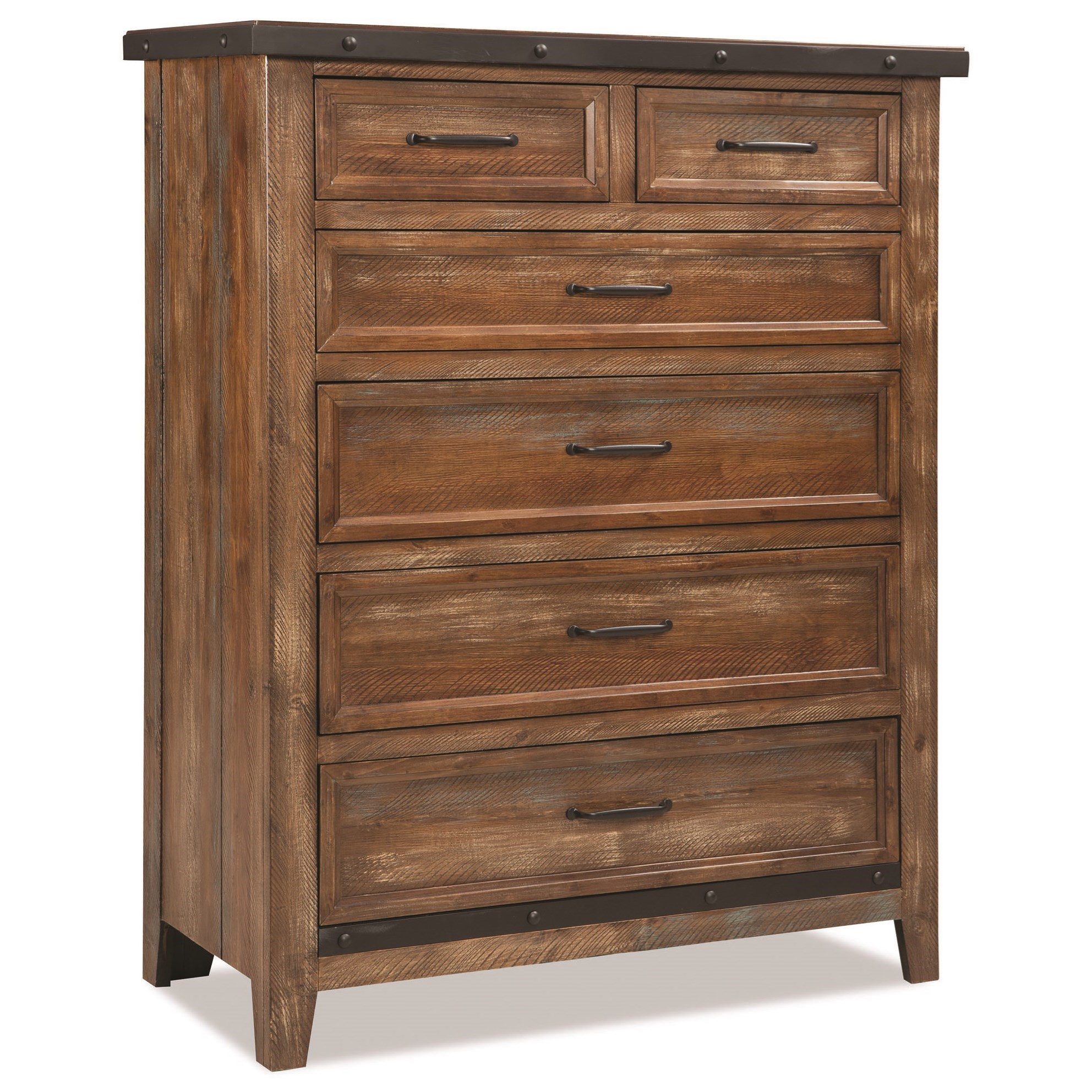 Intercon Taos Rustic 6 Drawer Chest with CedarLined Bottom Drawer