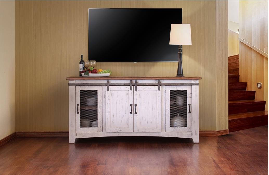 International Furniture Direct Pueblo IFDIIFD360STAND70 70" White TV