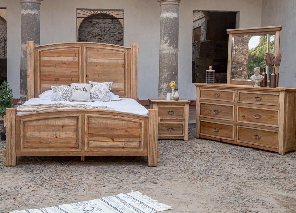 International Furniture Direct Marquez 579343511 3 Piece King Panel Bed