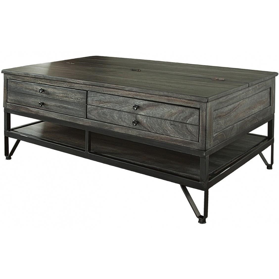 International Furniture Direct Moro Contemporary Solid Wood Cocktail