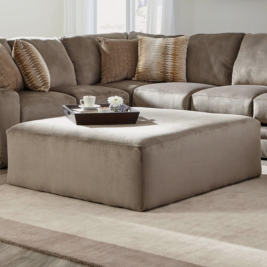 Jackson Furniture Everest Contemporary Upholstered Cocktail Ottoman Standard Furniture Ottomans