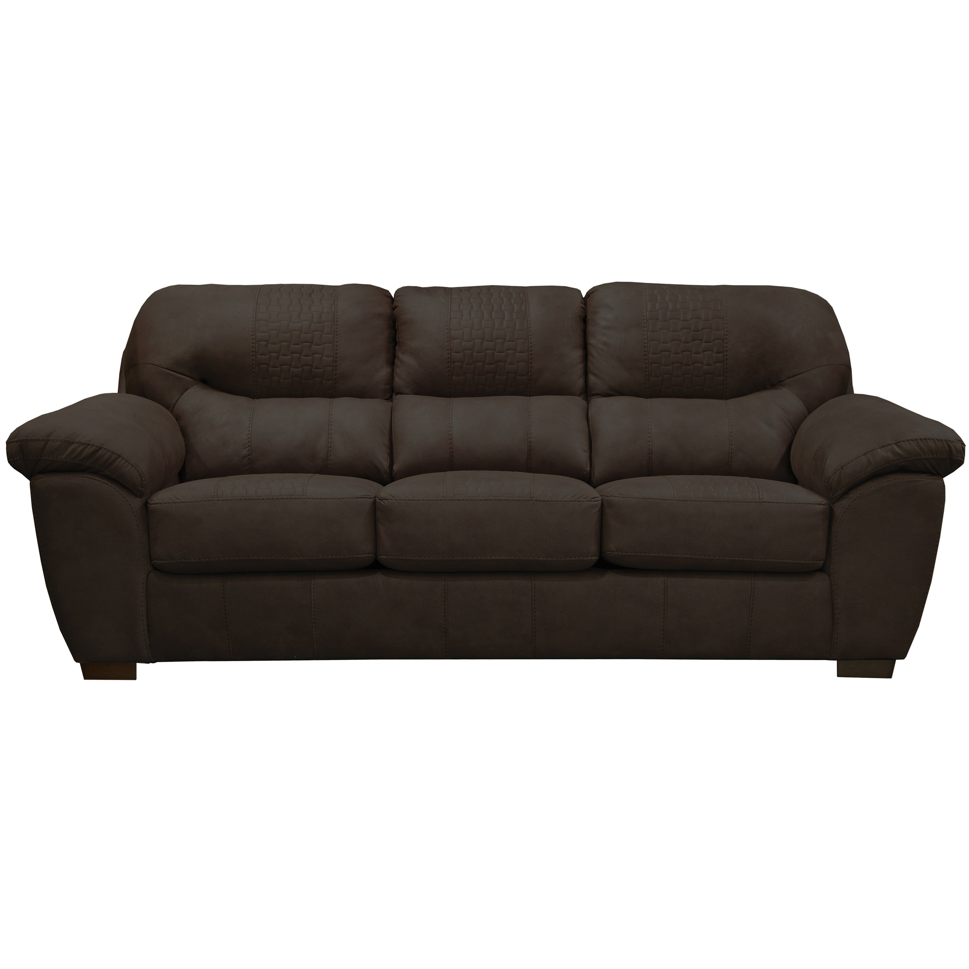 Jackson Furniture Legend Casual Queen Sofa Sleeper with Pillow Arms and Exposed Wood Legs