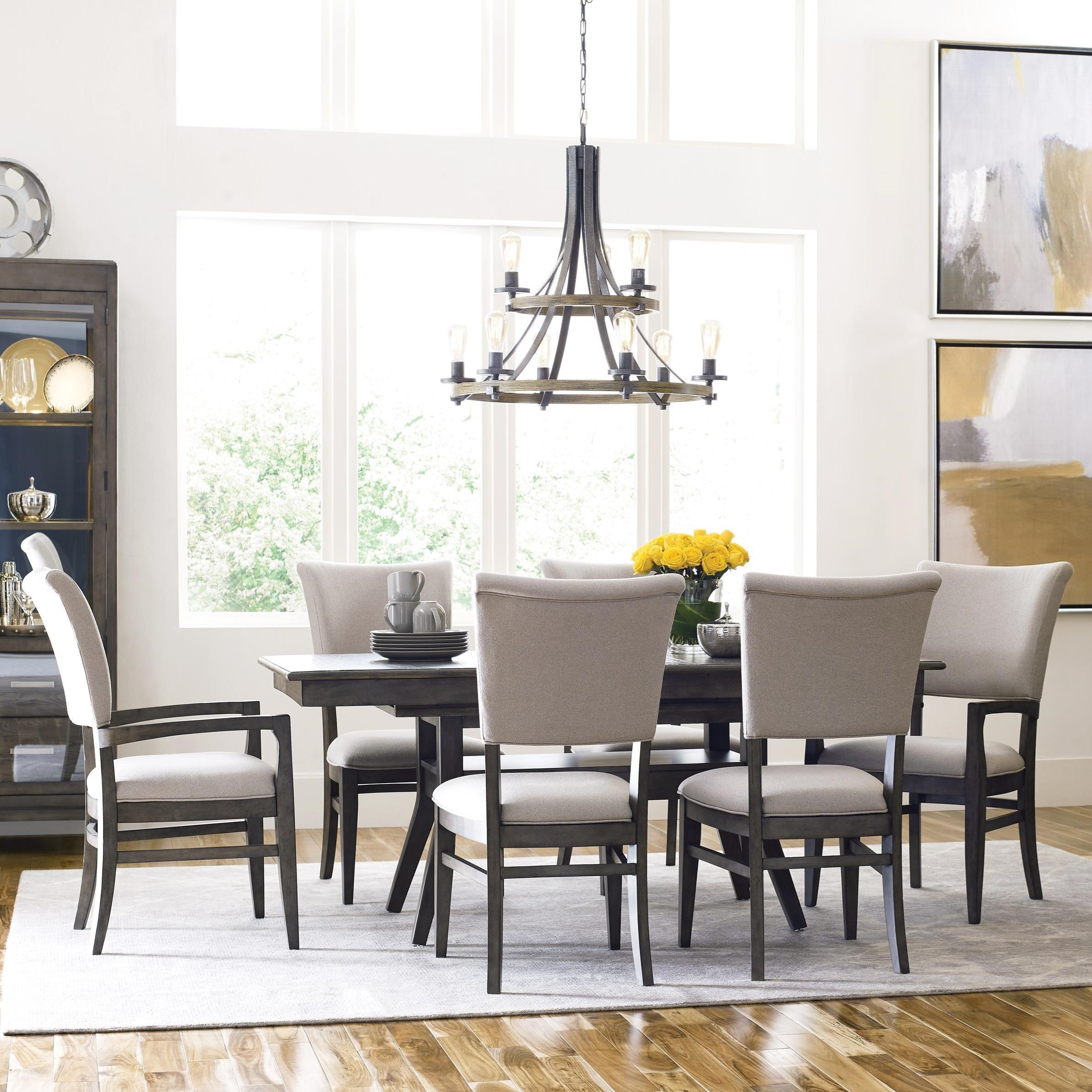Kincaid Furniture Cascade Dining Table Set with 6 Chairs Belfort Furniture Dining 7 (or more