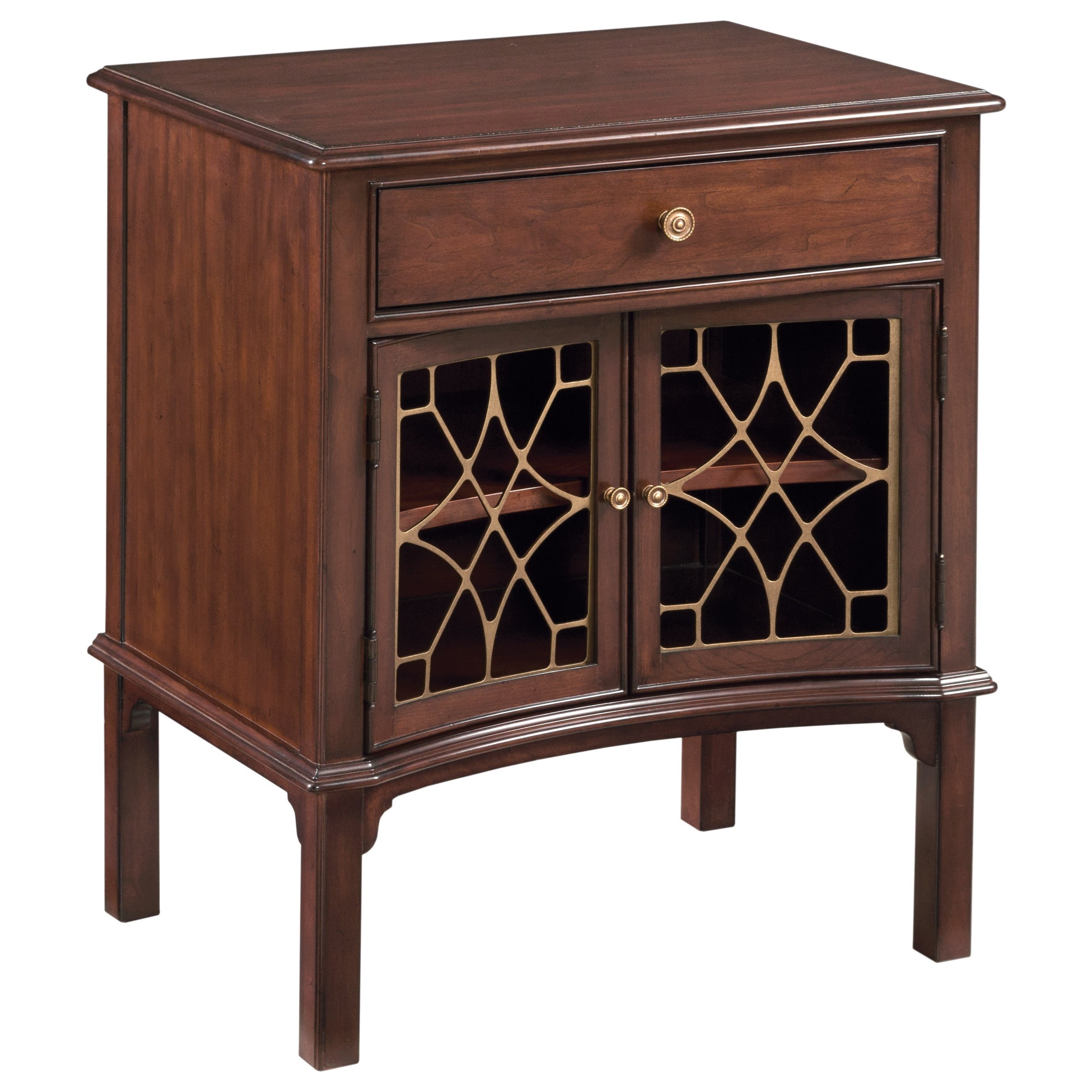 Kincaid Furniture Hadleigh Traditional Bedside Table with Display Shelf