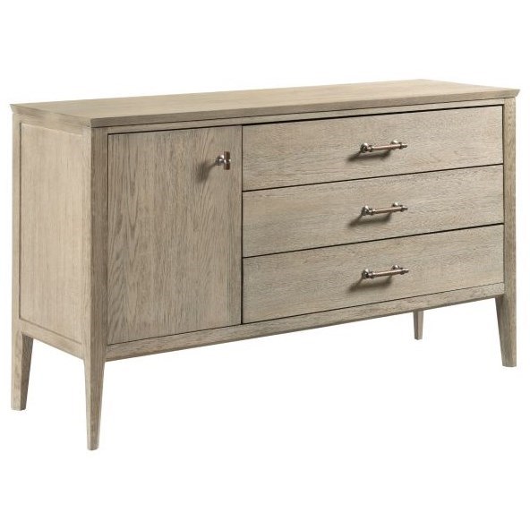 Kincaid Furniture Symmetry Contemporary Asymmetry Solid Wood Small TV Stand with Door Wayside