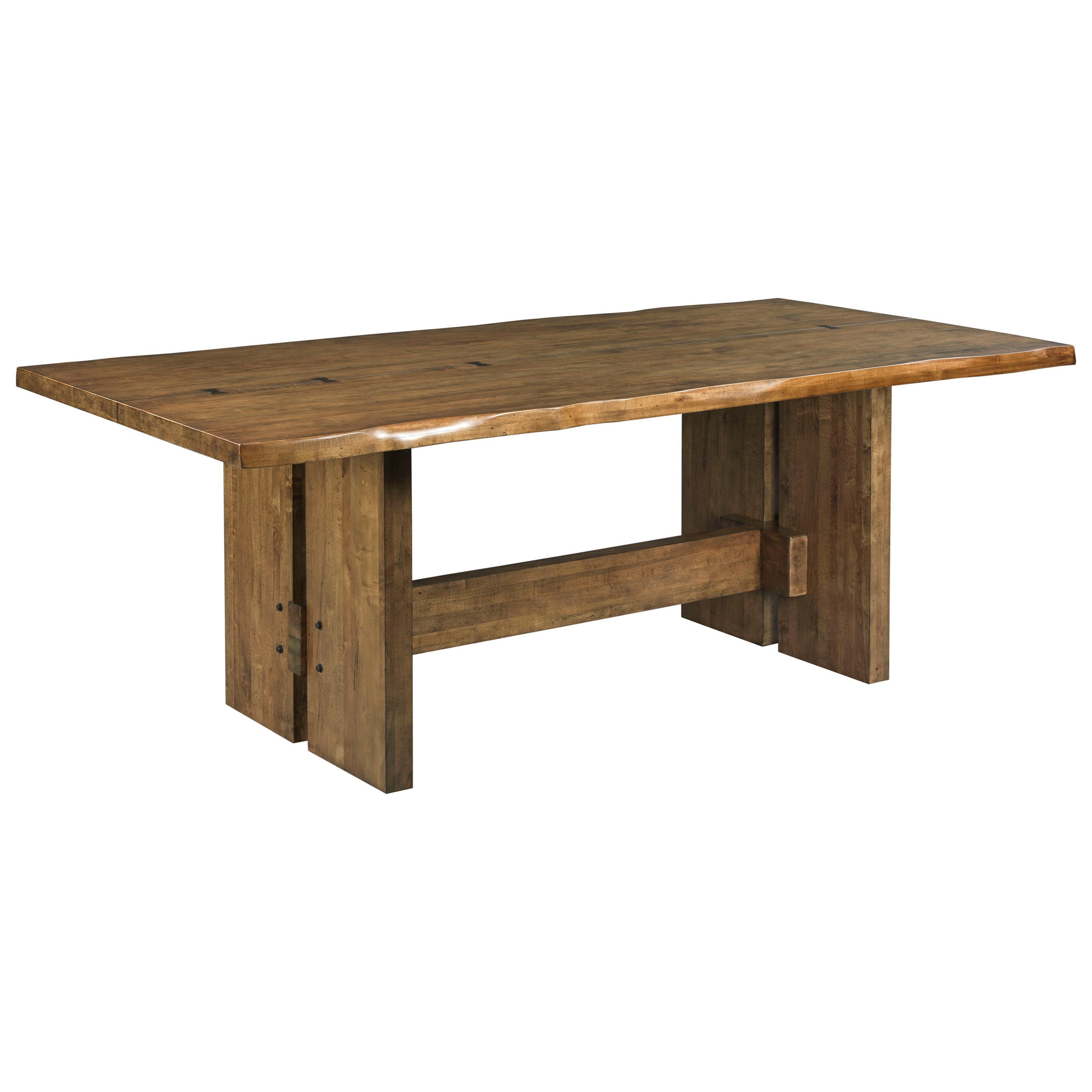 Kincaid Furniture Traverse 660744 Cutler Live Edge Trestle Dining