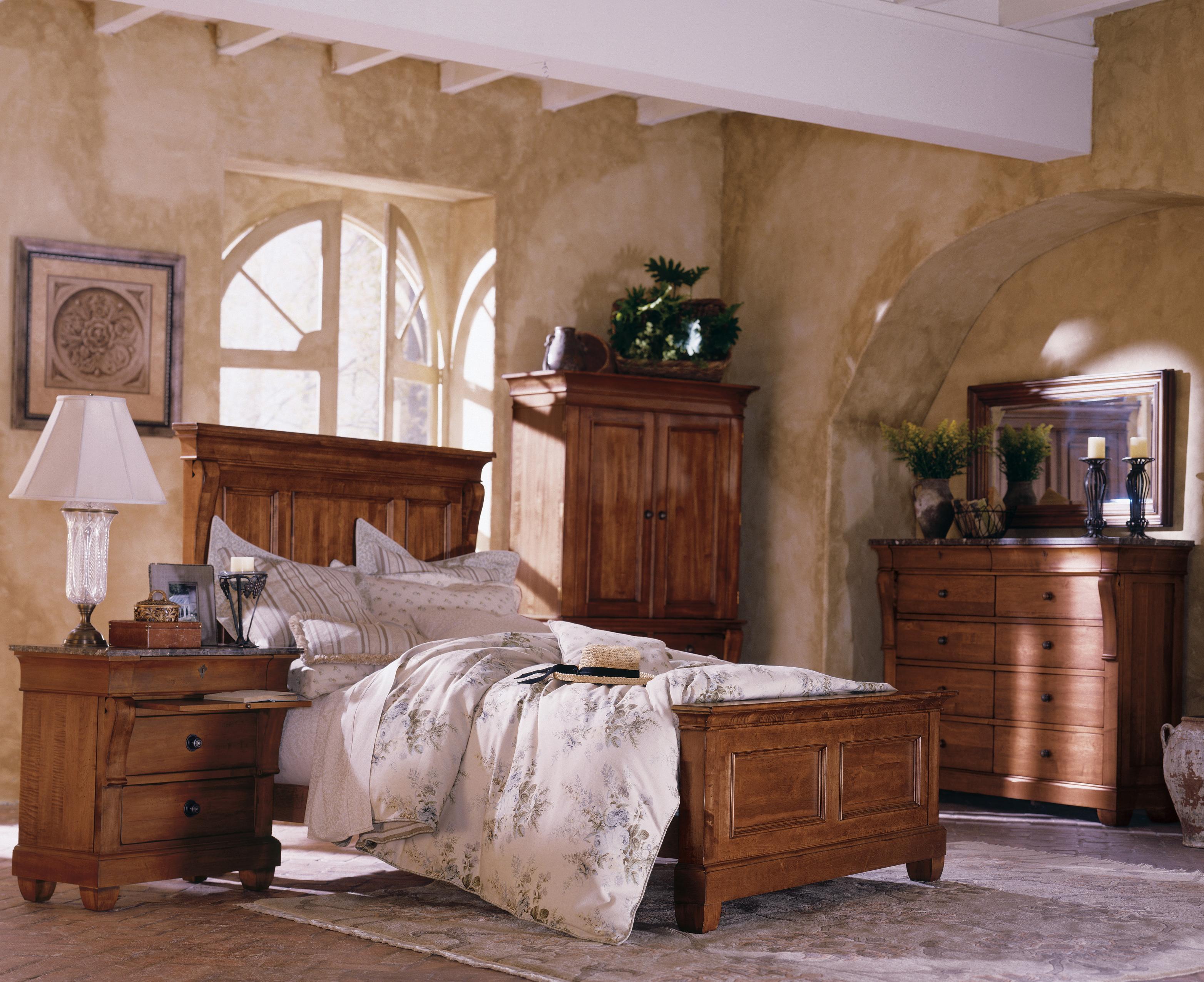 Kincaid Furniture Tuscano 96132PV King Panel Headboard & Footboard Bed Becker Furniture World