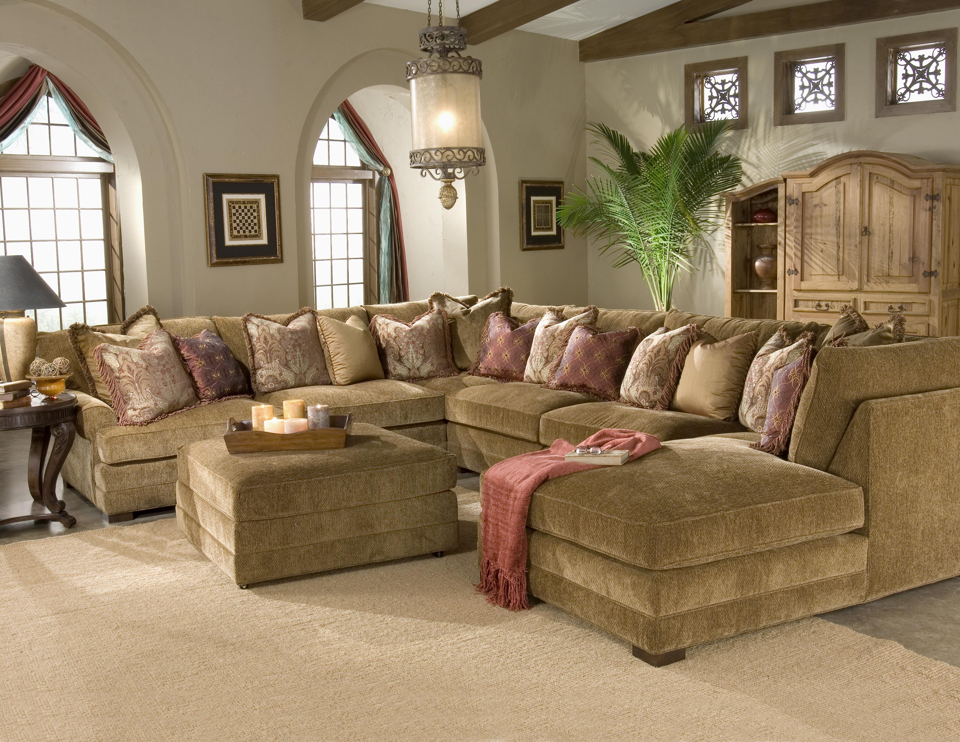 King Hickory Casbah Transitional U Shaped Sectional Sofa Story & Lee