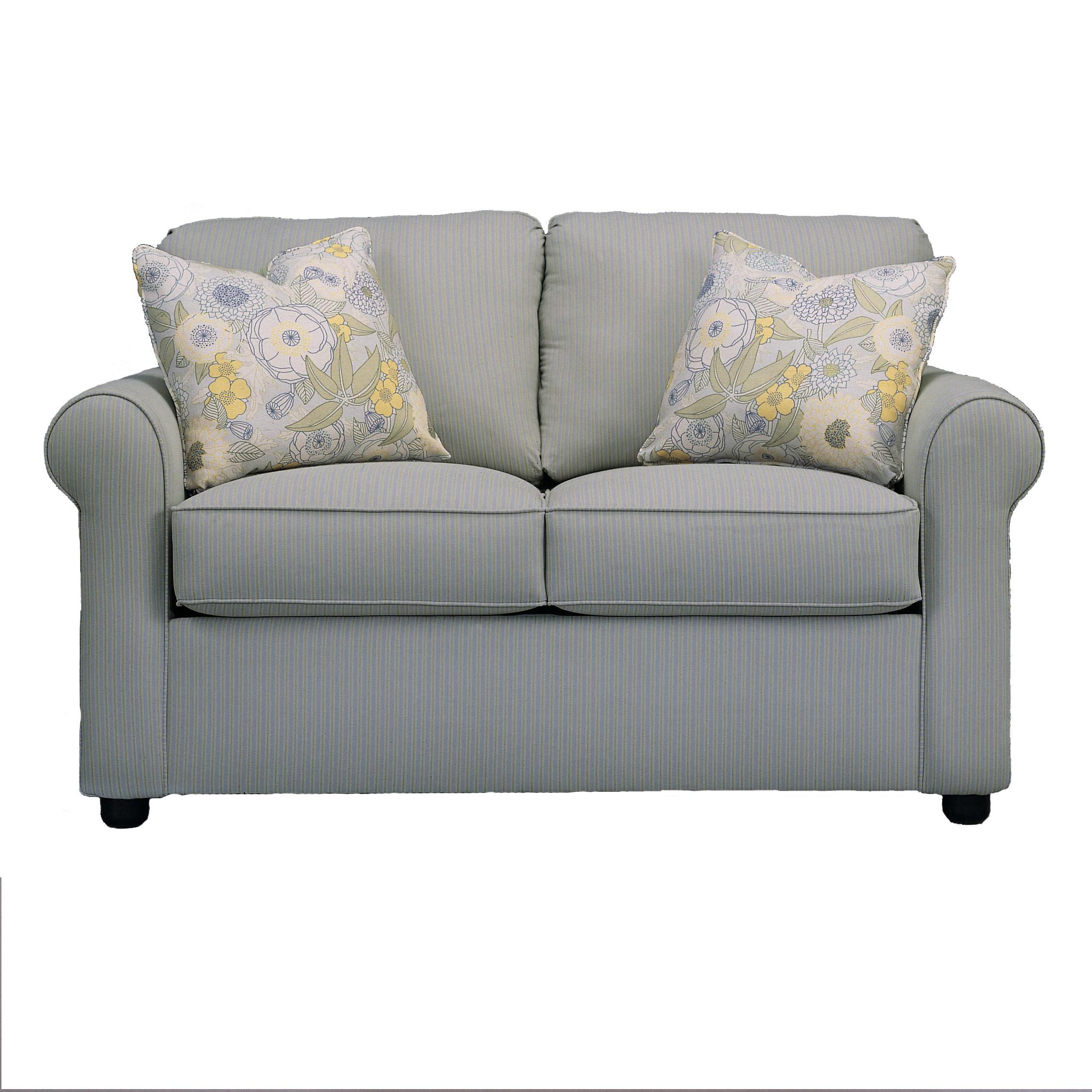 Klaussner Brighton 24900 LS Upholstered Loveseat with Rolled Arms