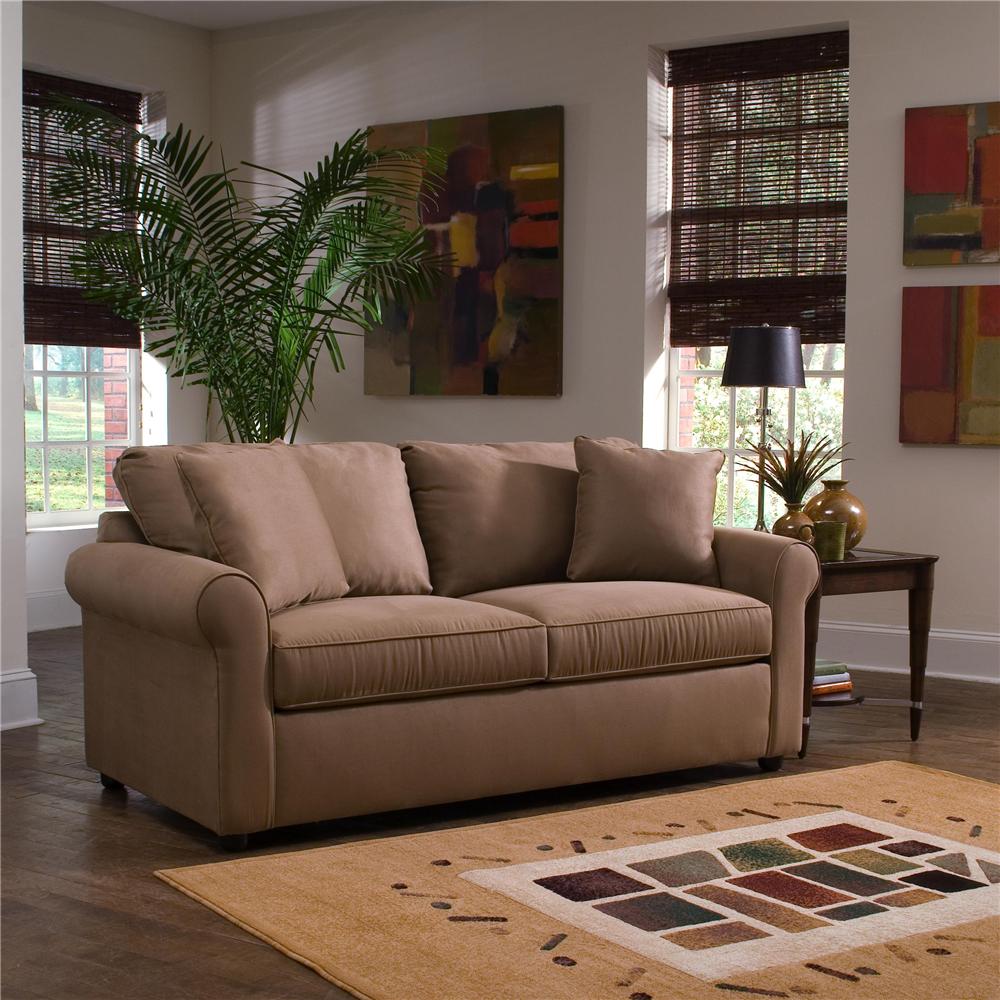 Klaussner Brighton Upholstered Sofa with Rolled Arms Royal Furniture
