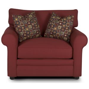 Klaussner Comfy Oversized Chair Sleeper with Innerspring Mattress ...