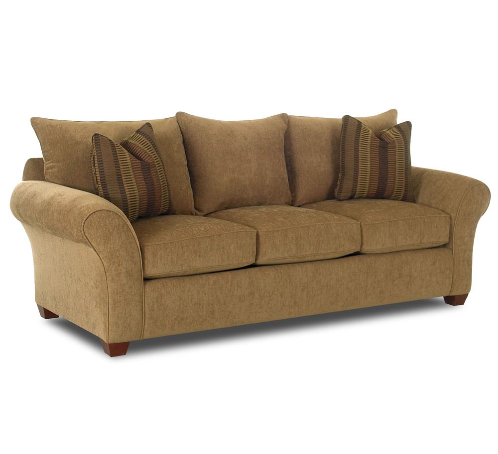 Klaussner Fletcher Enso MemoryFoam Queen Sleeper Sofa Old Brick
