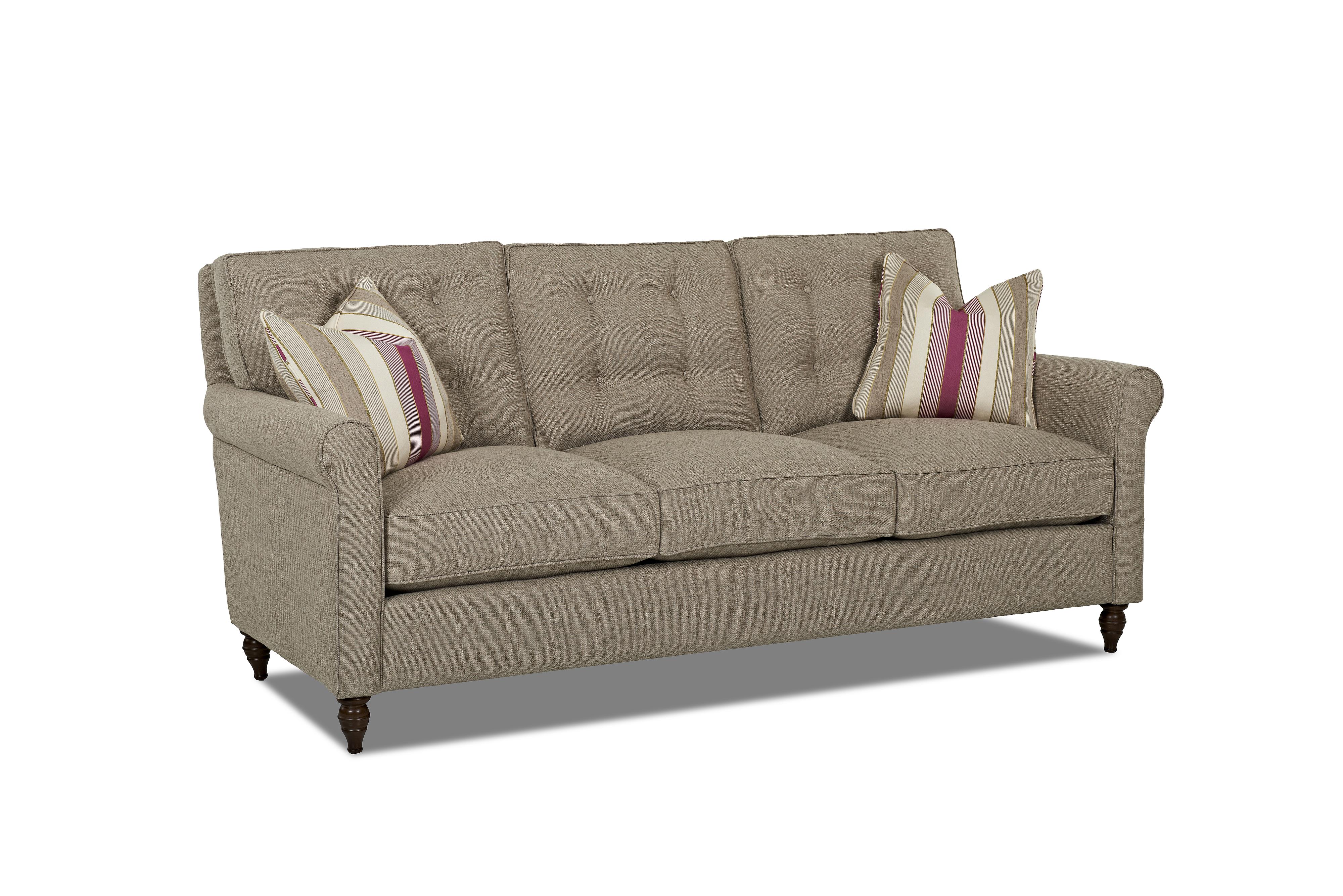 Holland Traditional Sofa with Button Tufted Back Cushions - Morris Home - Sofas