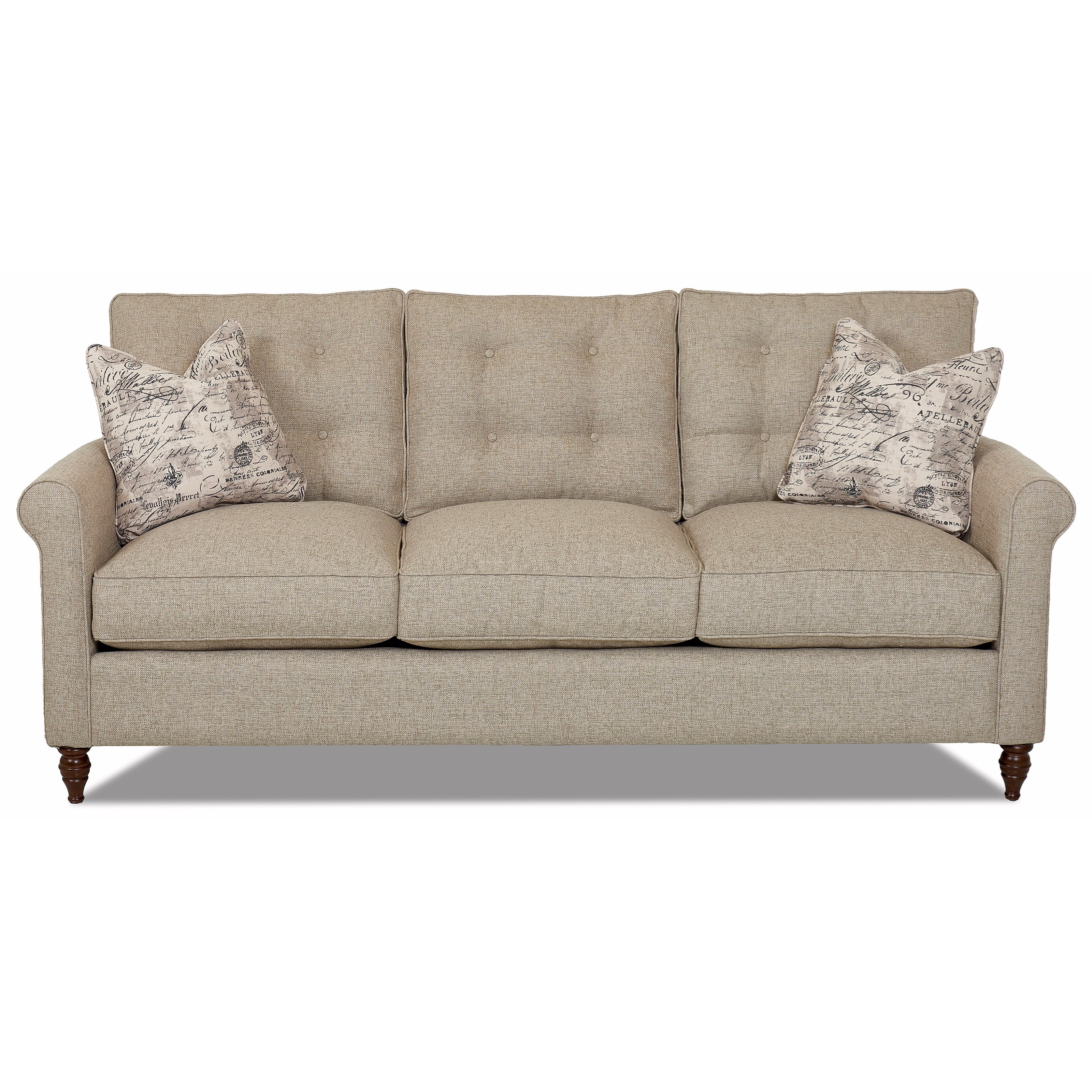 Holland Traditional Sofa with Button Tufted Back Cushions - Morris Home - Sofas