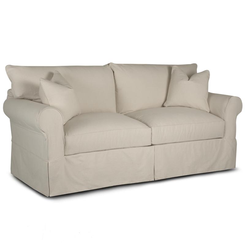 Klaussner Jenny Slipcover Sofa with Skirt Darvin Furniture Sofas
