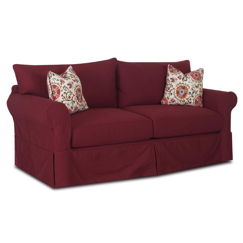 Klaussner Jenny Slipcover Sofa with Skirt | Darvin Furniture | Sofas