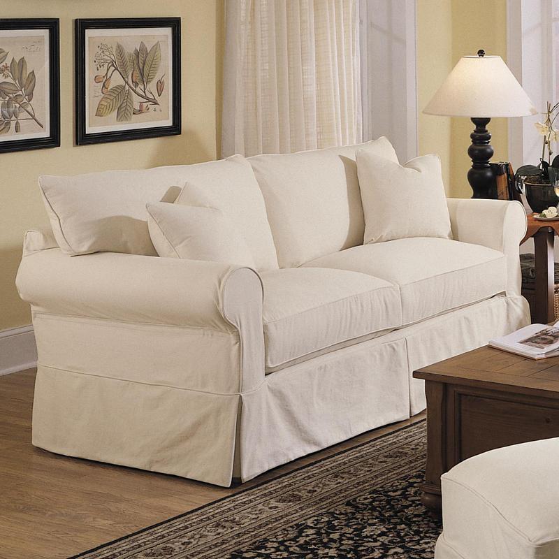 Klaussner Jenny Slipcover Sofa with Skirt Value City Furniture Sofas