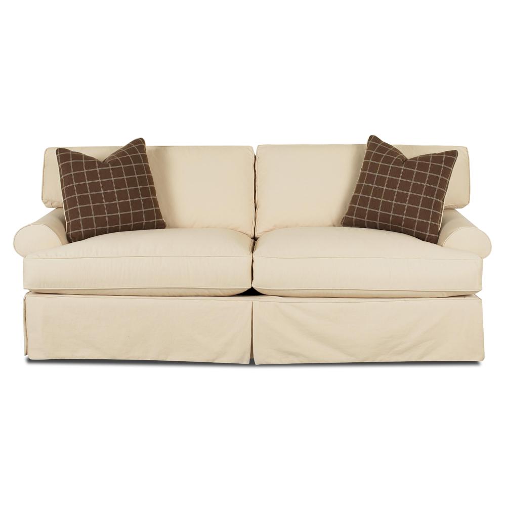 Klaussner Lahoya D28100 S Sofa with Slipcover and Blend Down Cushions Dunk & Bright Furniture