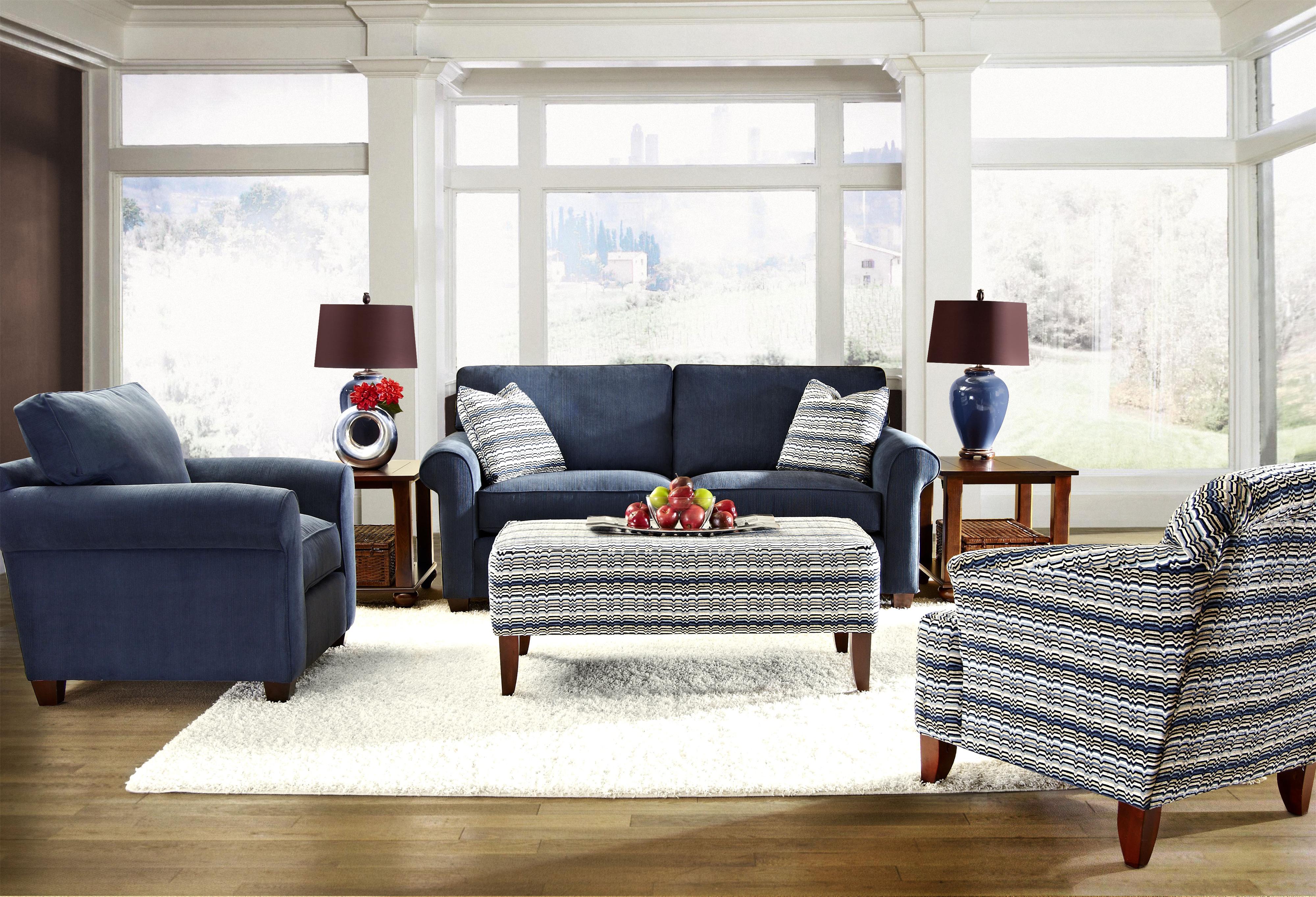 Klaussner Lillington Distinctions Transitional Stationary Sofa with Welt Value City Furniture