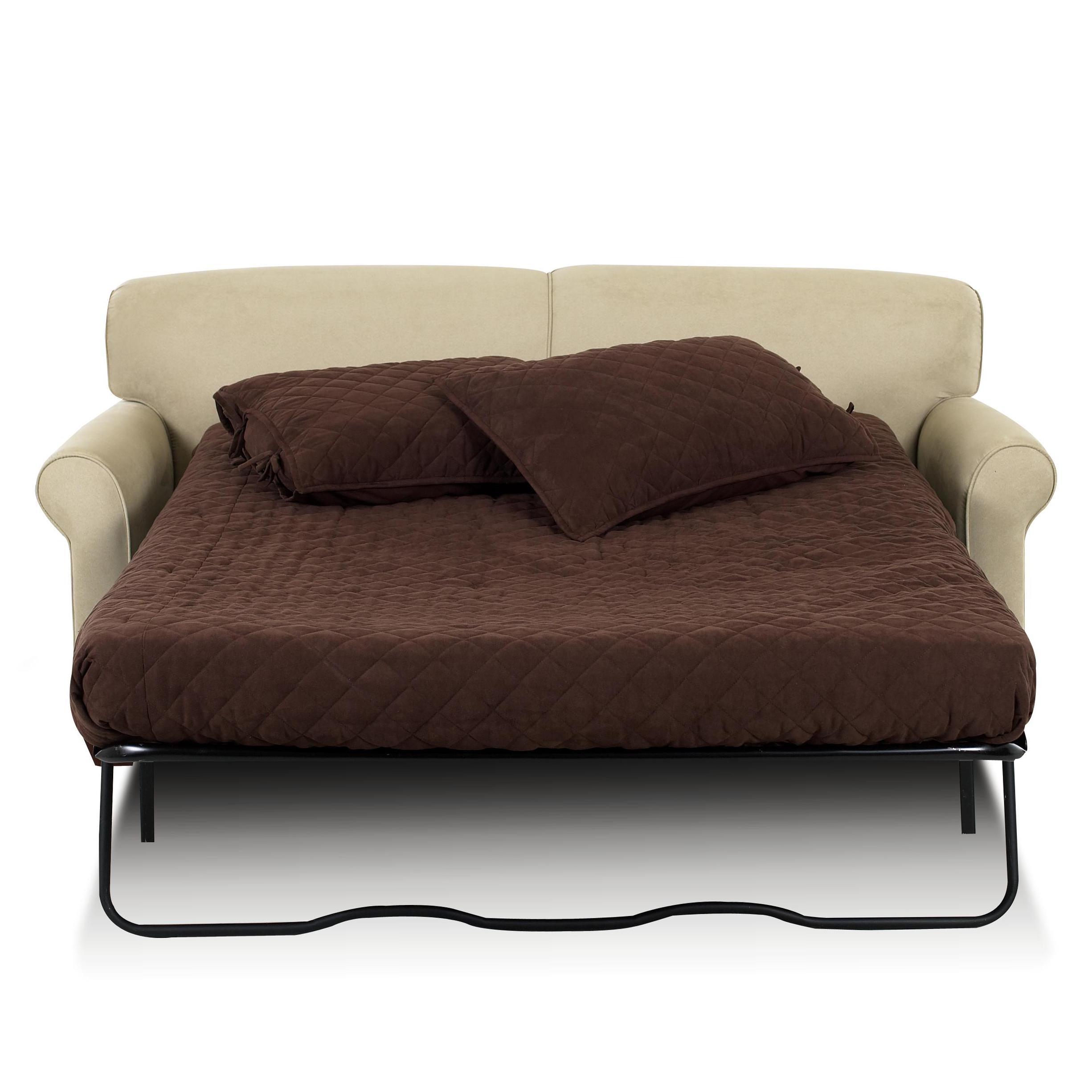 Klaussner Mayhew Innerspring Sleeper Sofa with Accent Pillows Johnny