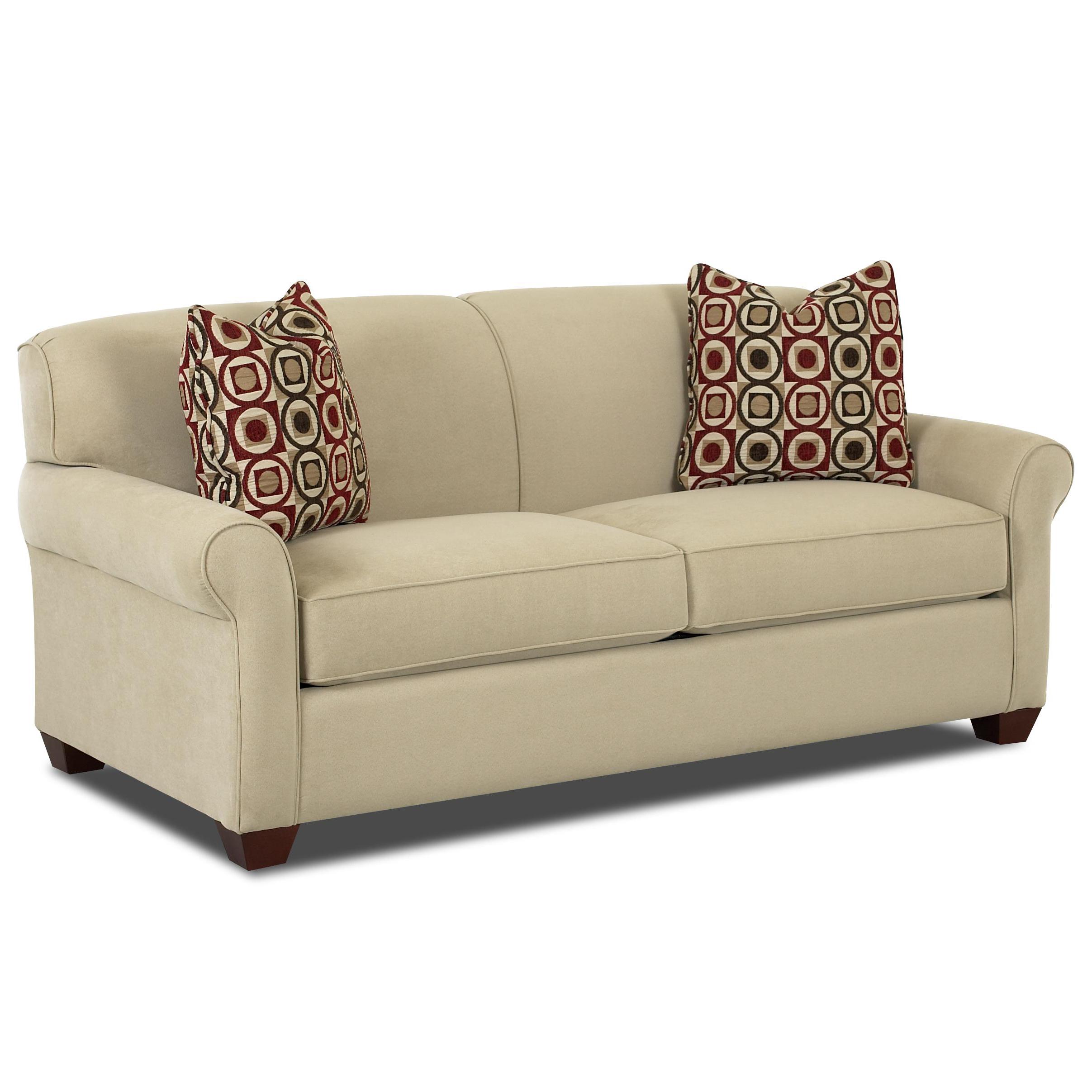 Klaussner Mayhew Innerspring Sleeper Sofa with Accent Pillows Darvin