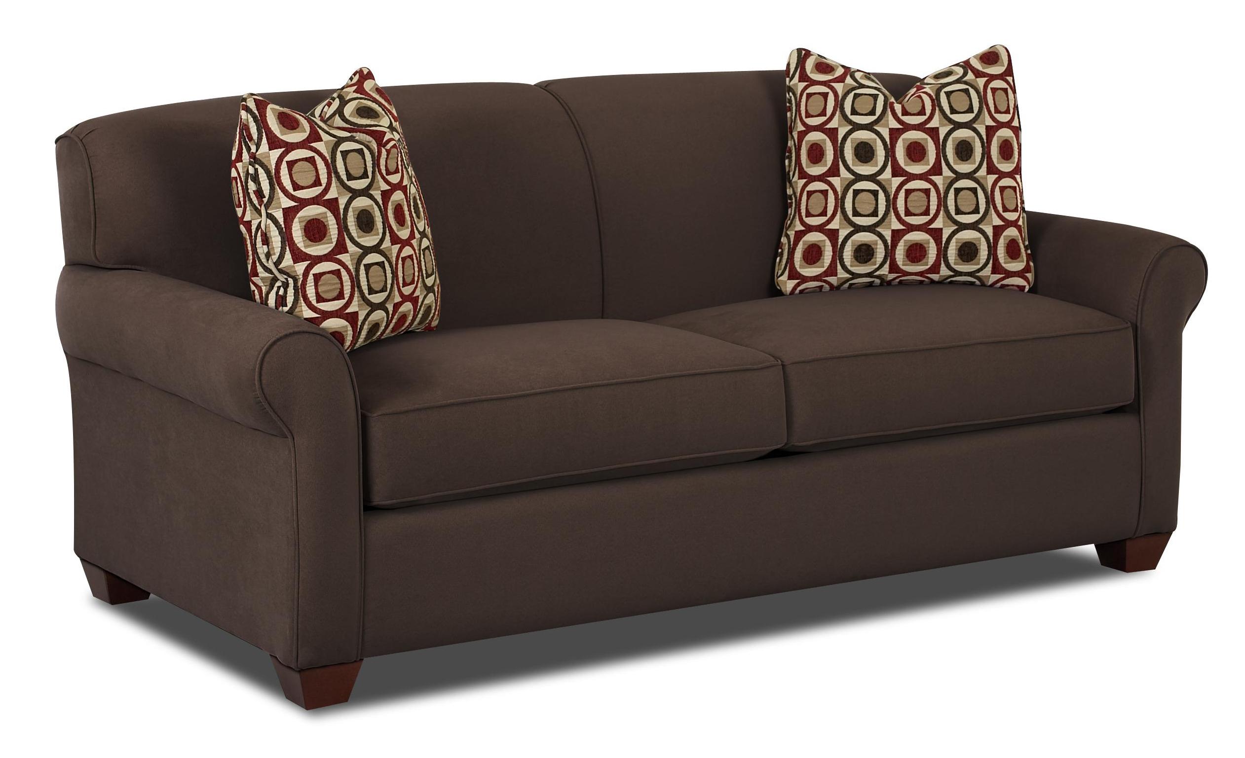 Klaussner Mayhew Innerspring Sleeper Sofa with Accent Pillows Johnny Janosik Sleeper Sofas