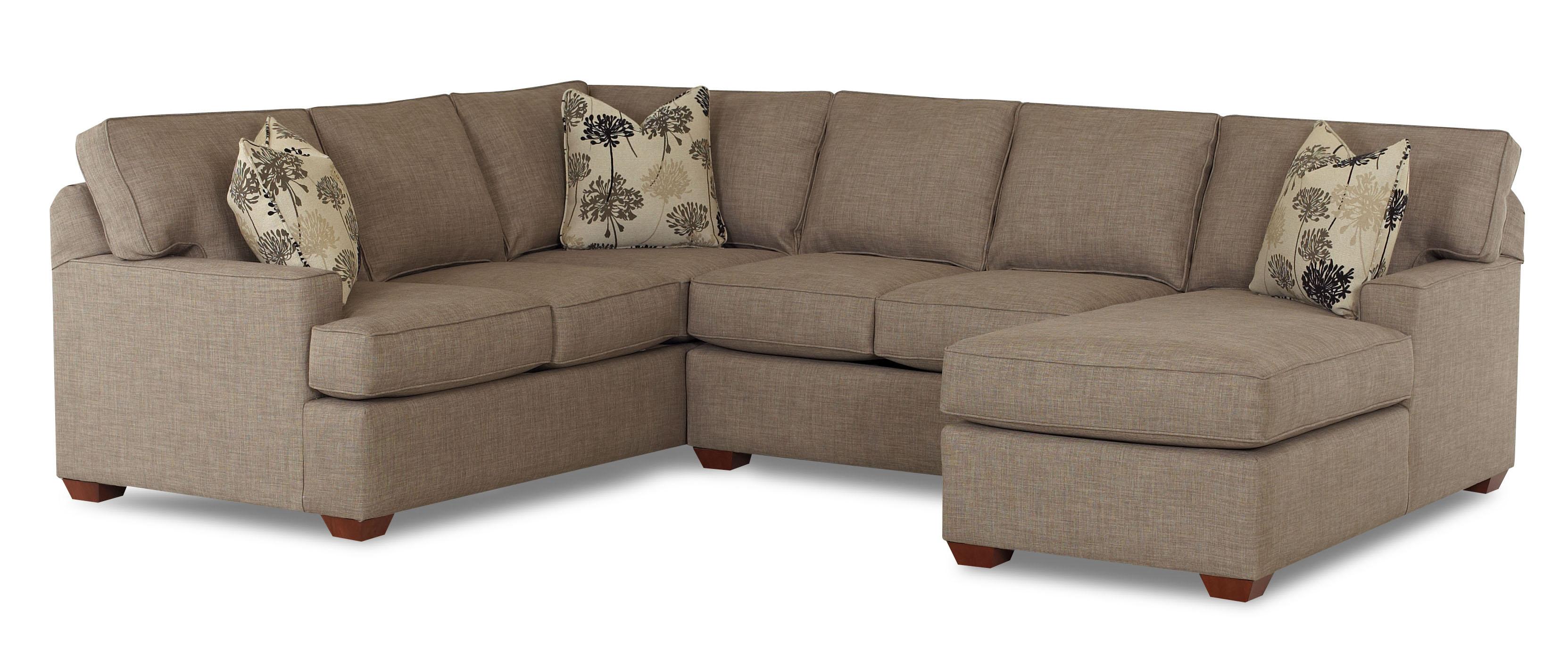 Klaussner Pantego 3 Piece Sectional Sofa with RAF Chaise AHFA
