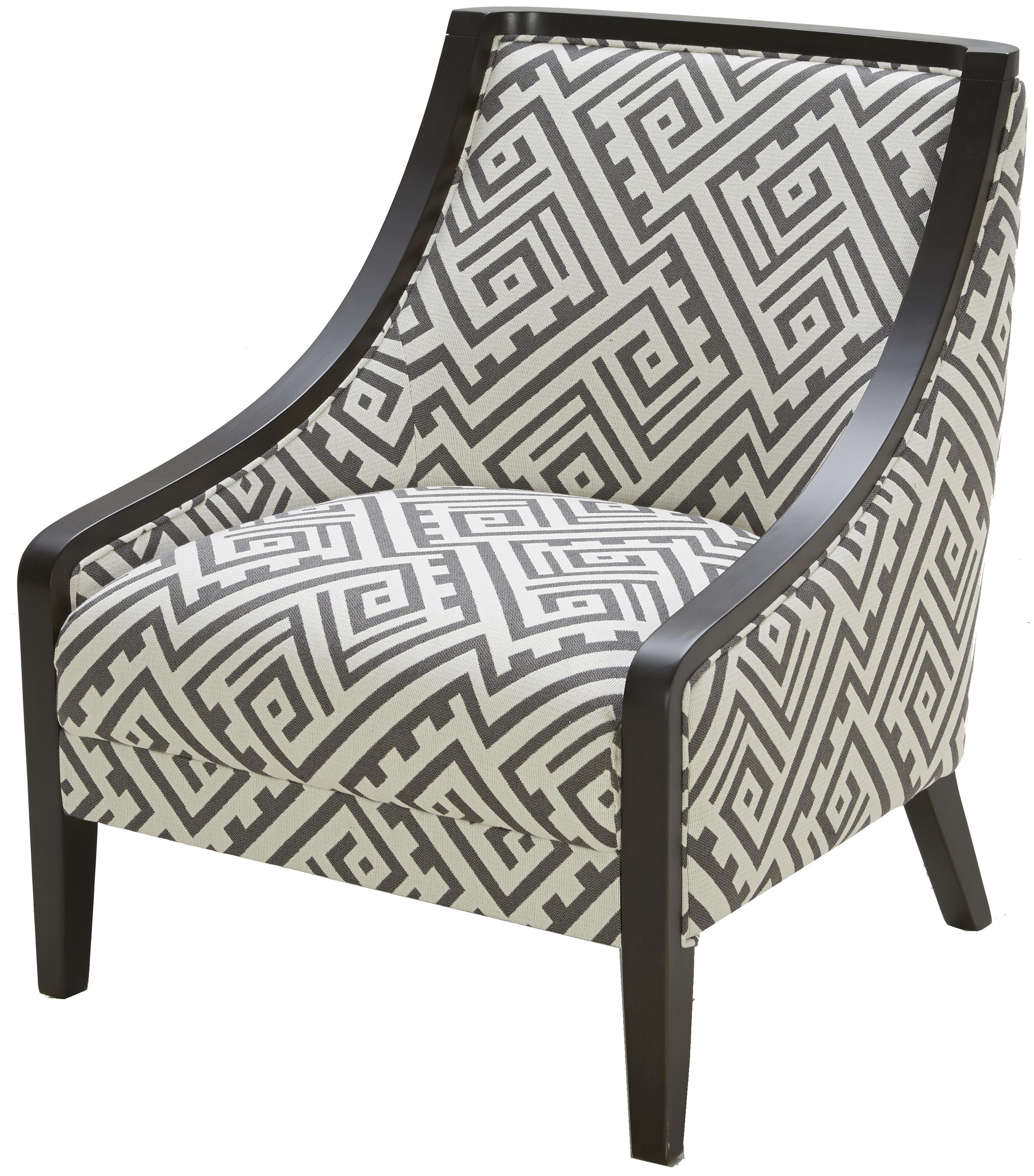 Urban Evolution Wood Trim Traditional Accent Chair with Exposed Wood